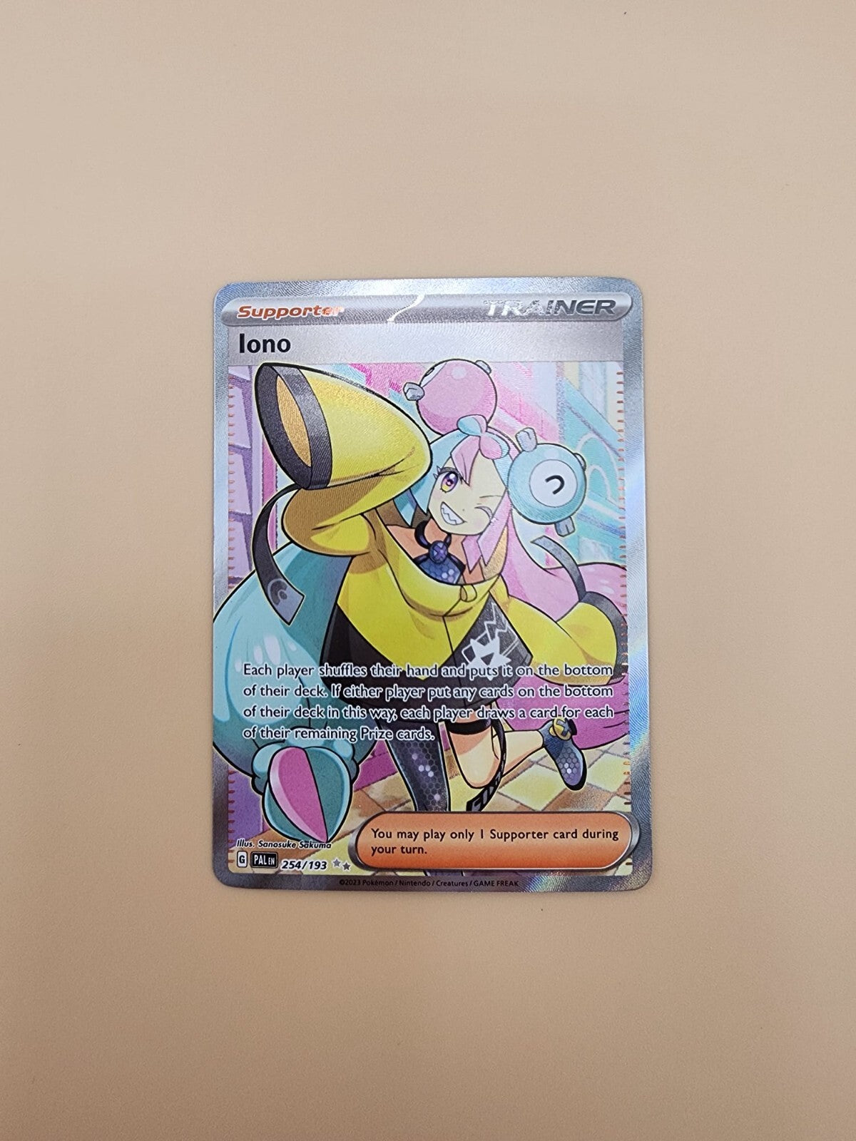 Iono 254/193 Full Art Paldea Evolved Holo Scarlet & Violet - Near Mint (NM)