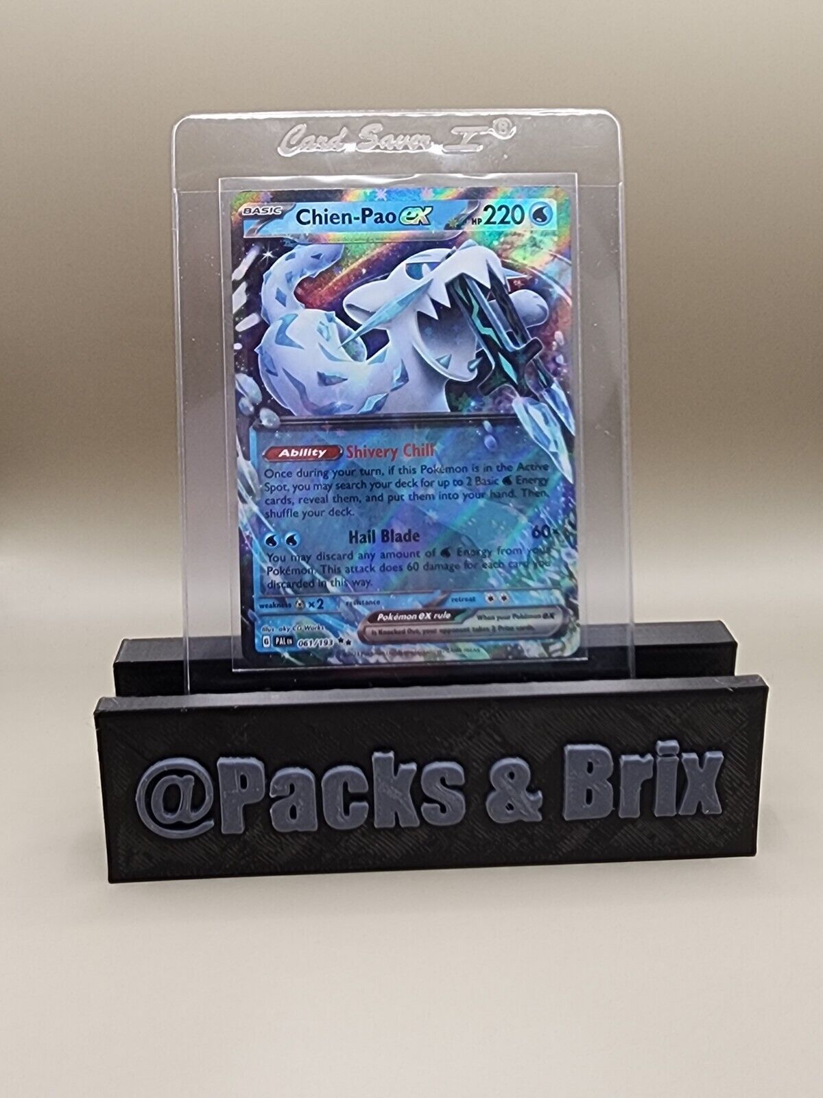 Pokémon TCG Chien-Pao ex Scarlet & Violet - Paldea Evolved 061/193 Holo...