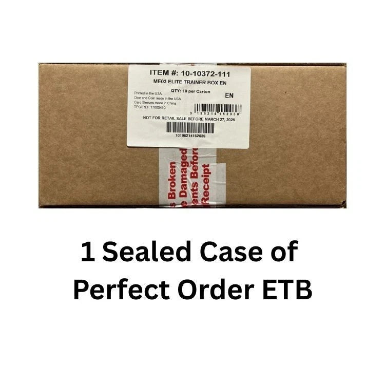 1 x Pokemon ME03 Mega Evolution Perfect Order ETB Elite Trainer Box Case -Sealed