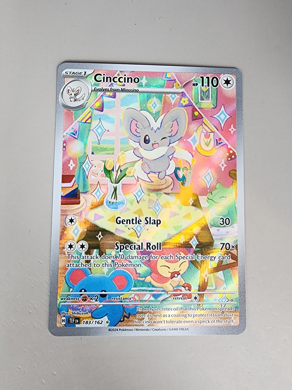 Pokemon TCG S&V Temporal Forces Cinccino 183/162 Holo Illustration Rare