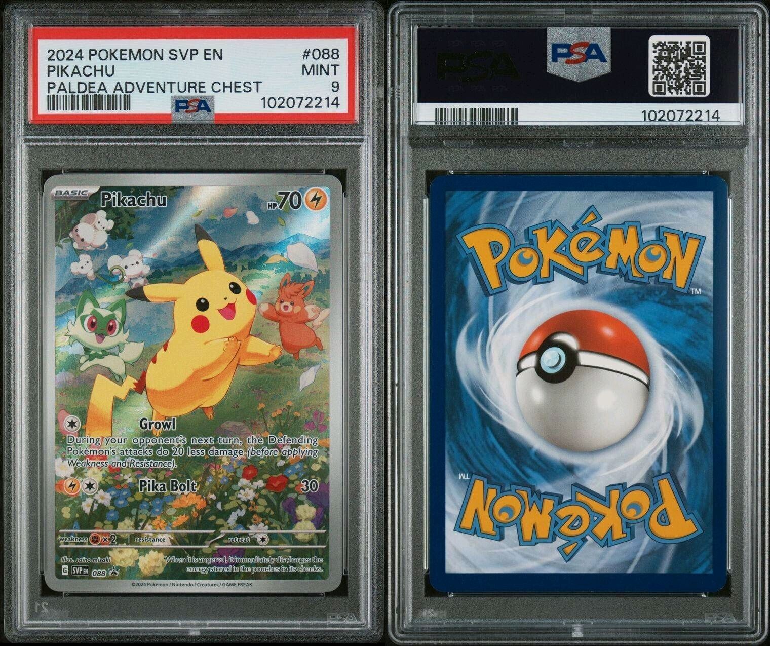 2023-24 Pokemon Scarlet & Violet Black Star Promos Pikachu #088 PSA 9