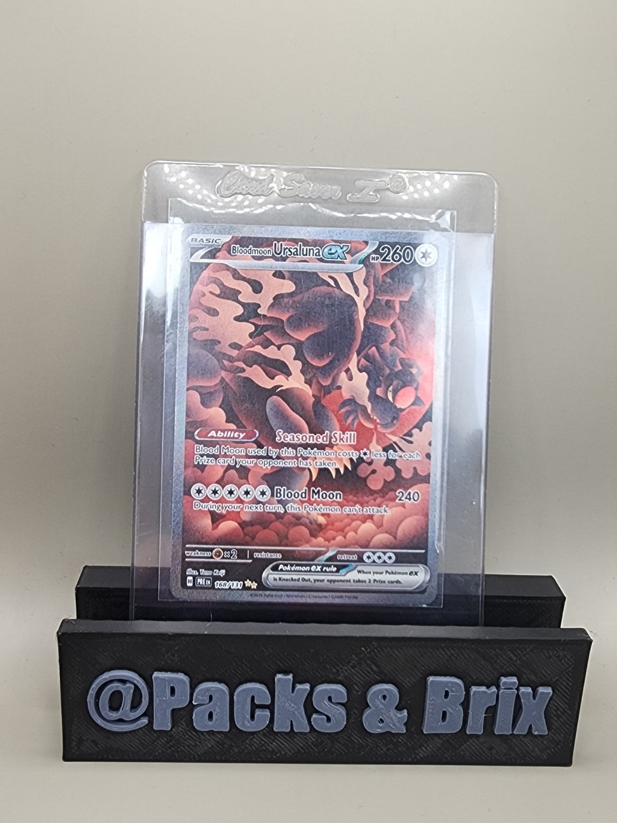 Bloodmoon Ursaluna ex 168/131 Sv: Prismatic Evolutions Holo LP