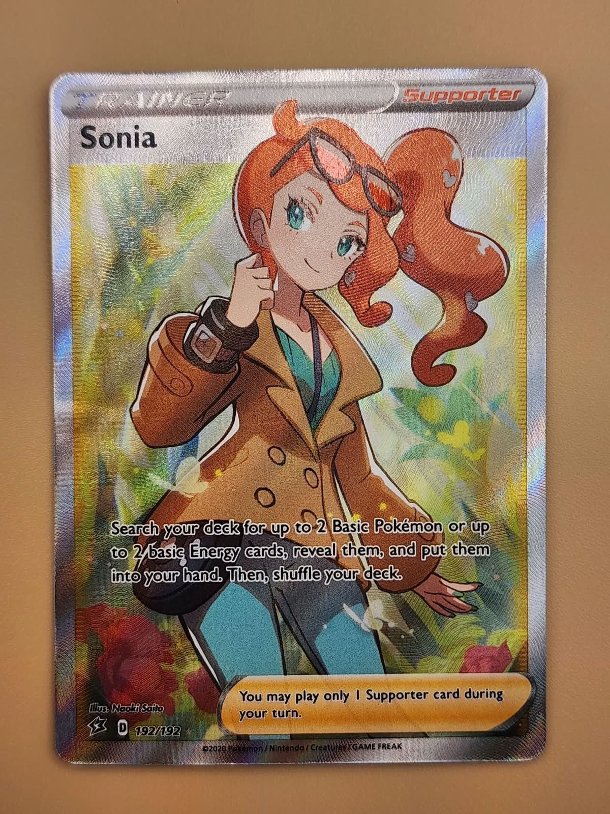 Sonia (Full Art) 192/192 Swsh02: Rebel Clash Holo Near Mint NM