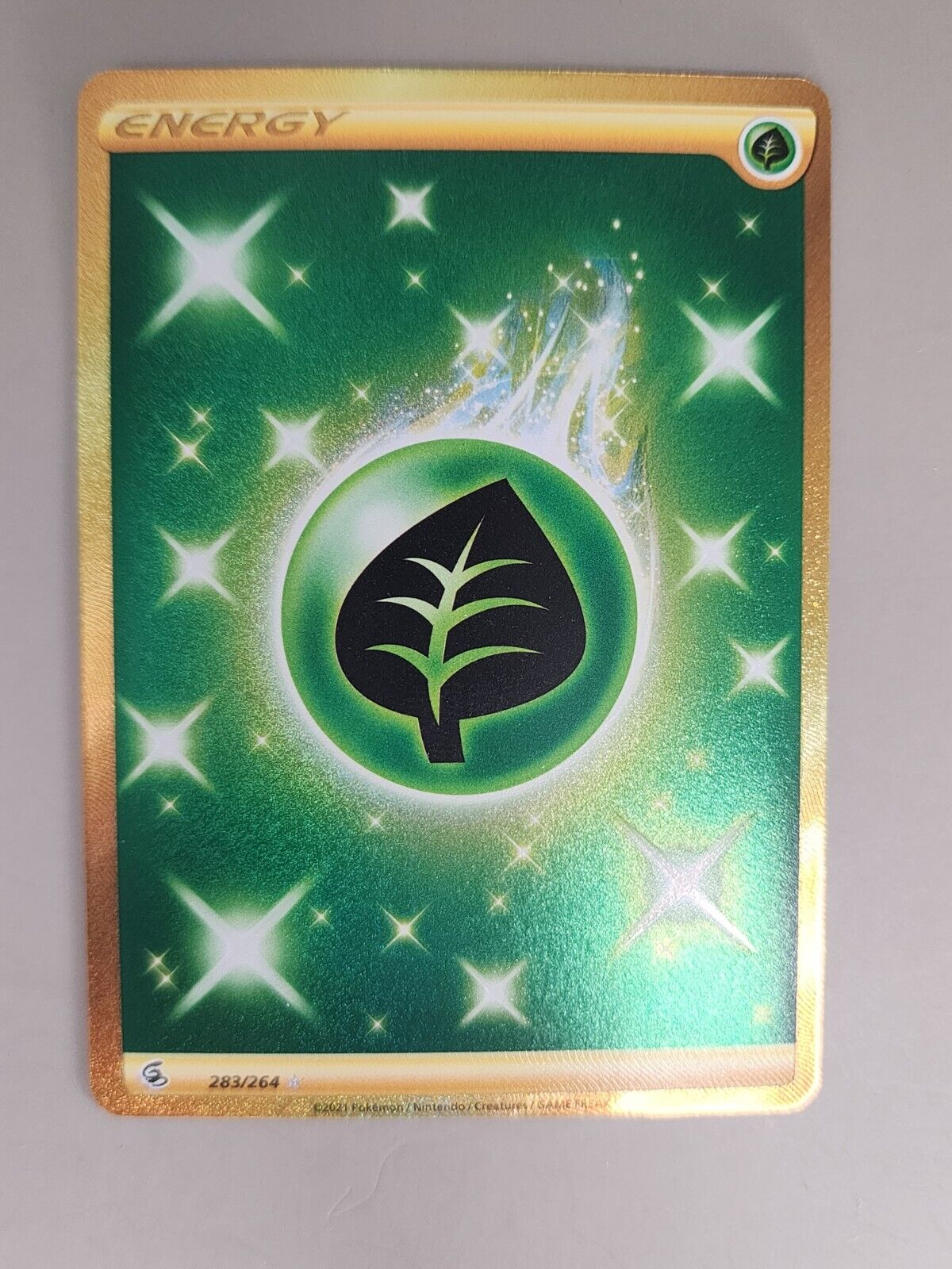 Grass Energy (Secret) 283/264 Swsh08: Fusion Strike Holo