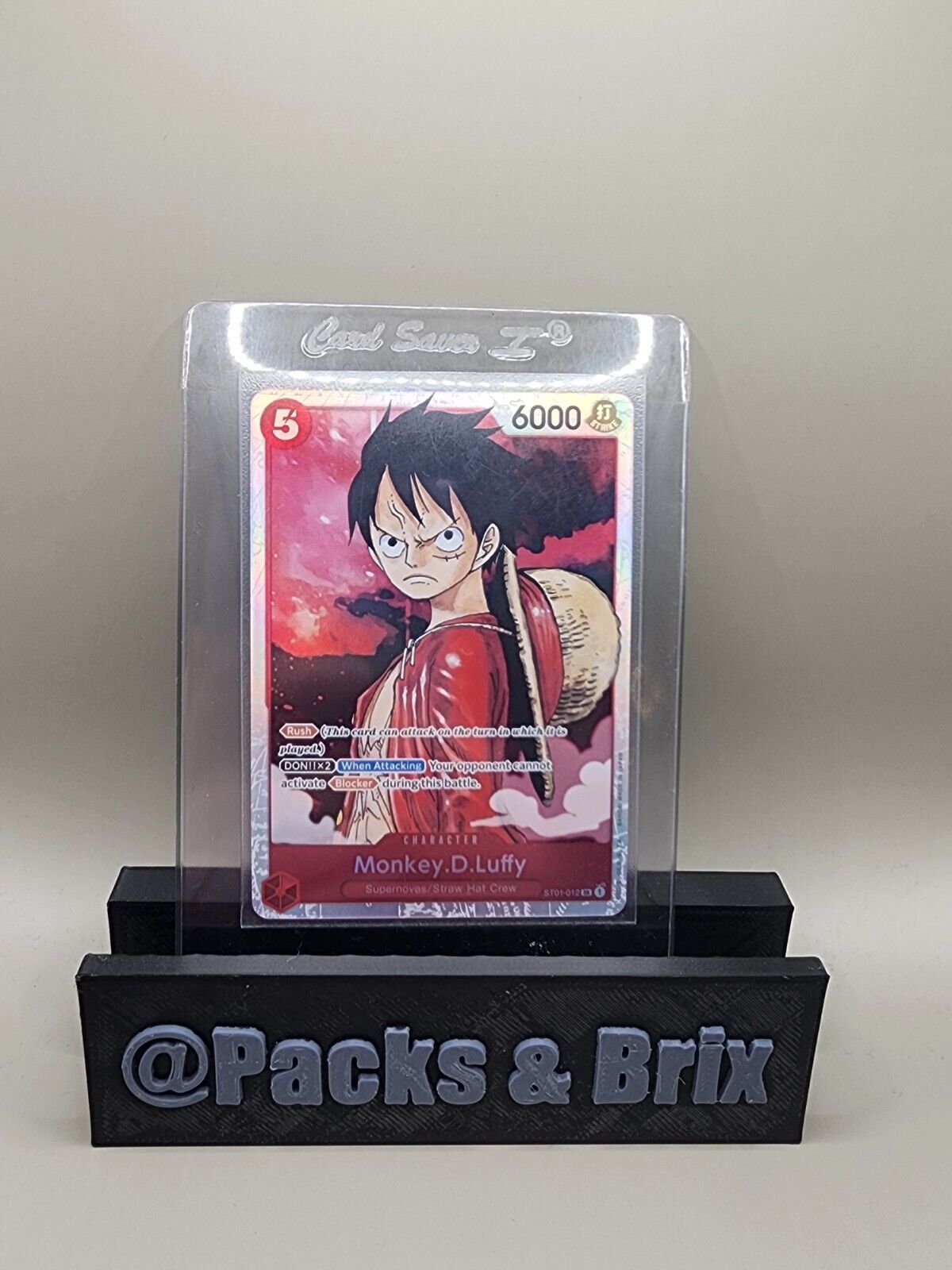 One Piece TCG Monkey.D.Luffy ST01-012 Super Rare - Straw Hat Crew - Red - NM