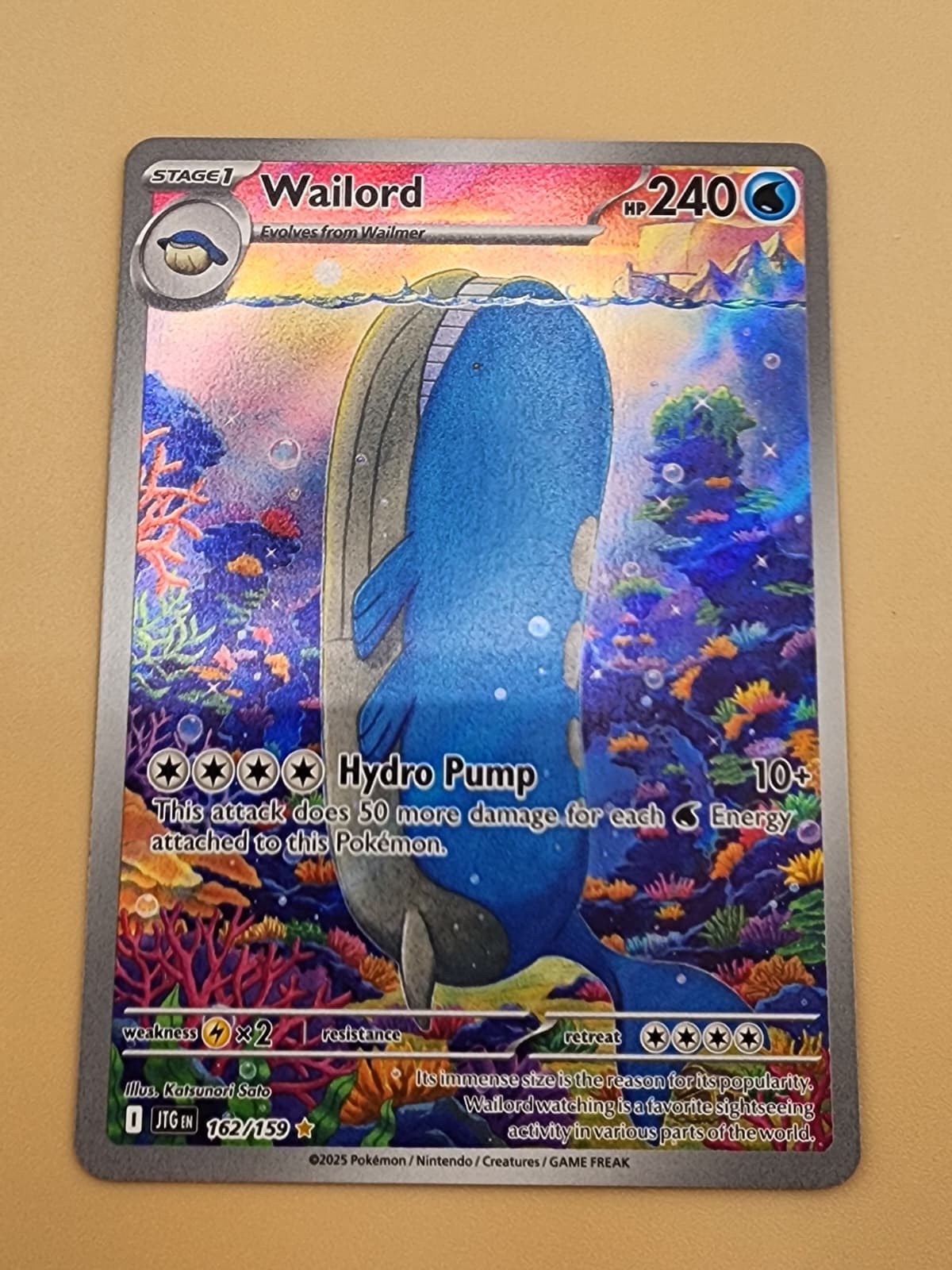 Wailord 162/159 Sv09: Journey Together Holo Near Mint NM