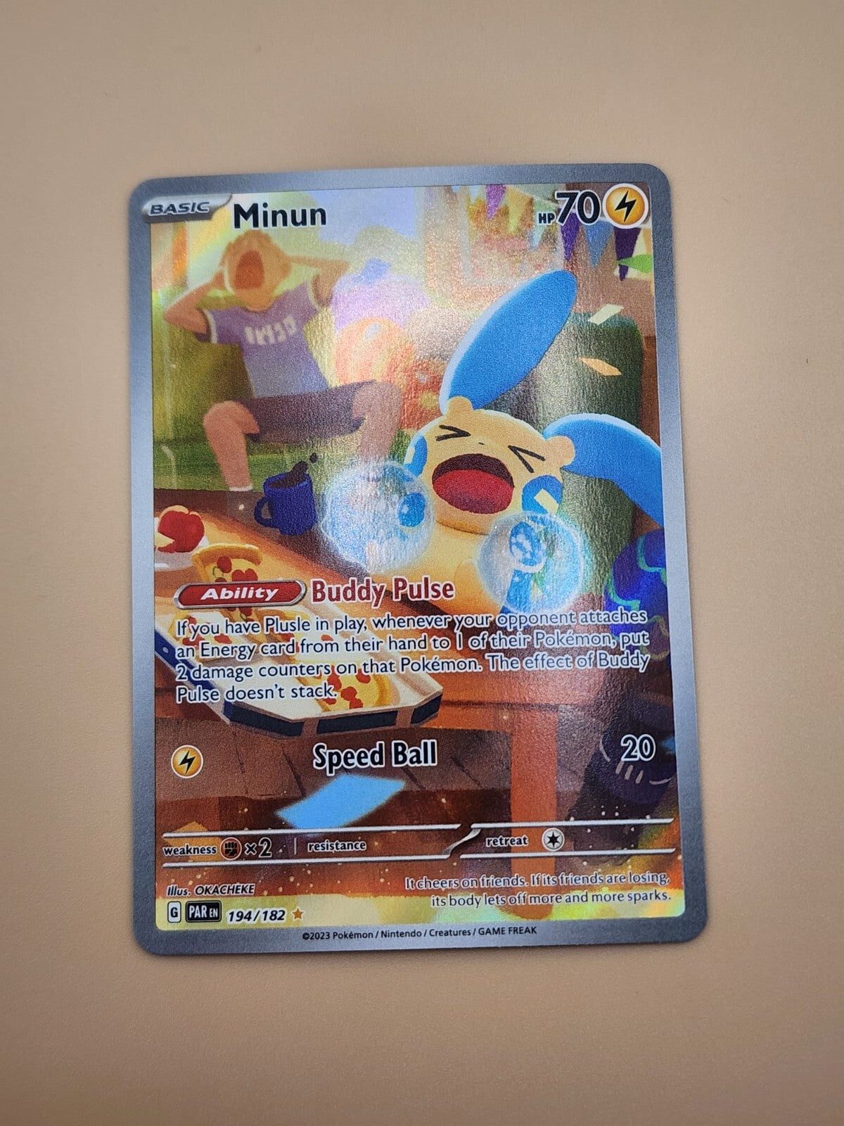 Minun 194/182 Sv04: Paradox Rift Holo NM