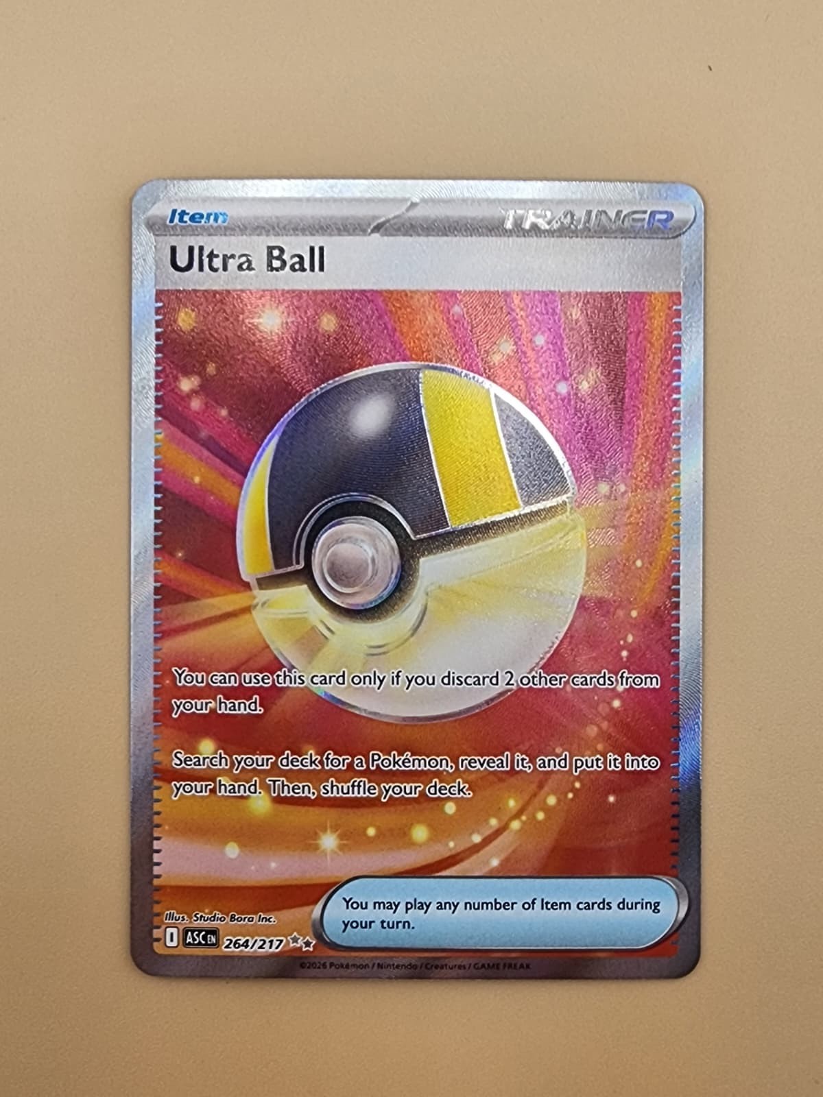 Ultra Ball 264/217 Me: Ascended Heroes Holo Near Mint NM