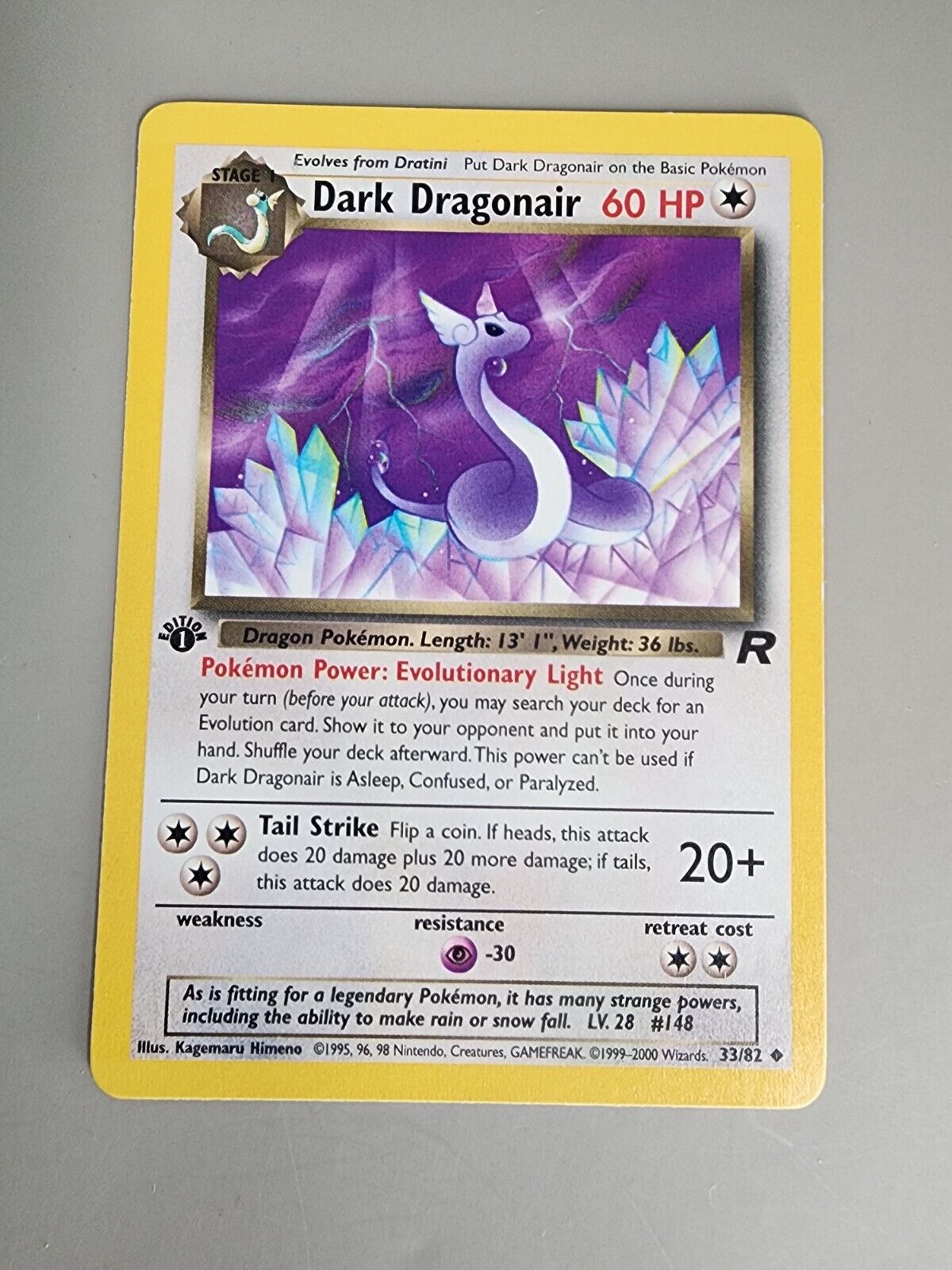 Dark Dragonair 33/82 Team Rocket Regular Fist Edition MP