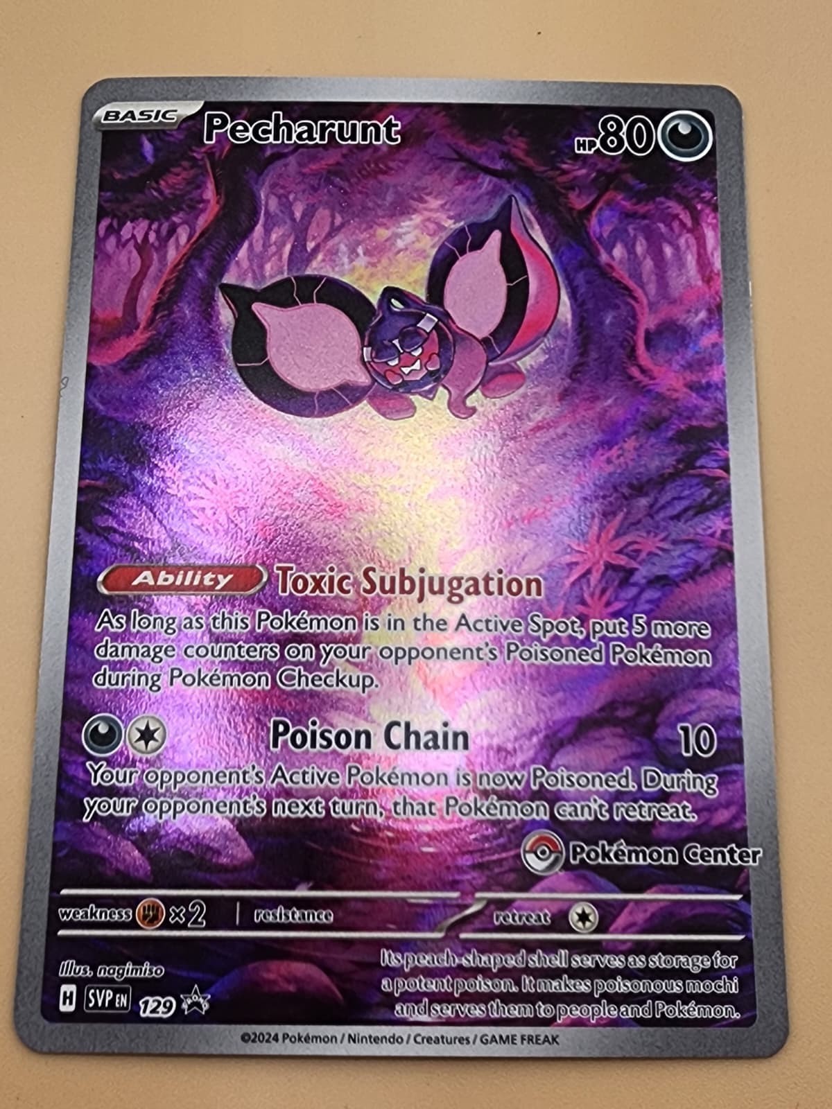 Pecharunt (Pokemon Center Exclusive)129 Holo Scarlet & Violet Promo Near Mint NM
