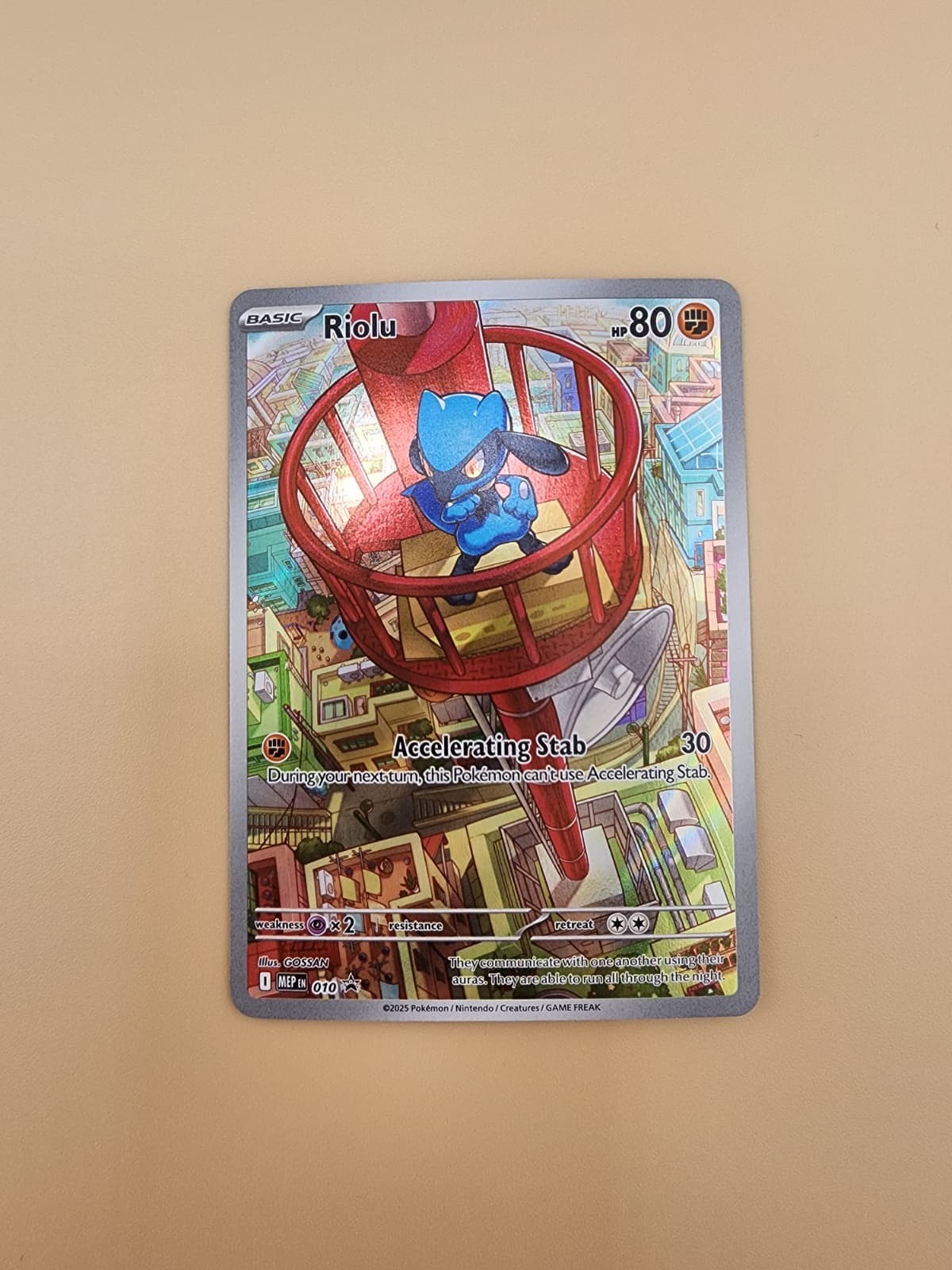 Riolu 010 Me: Mega Evolution Promo Holo Near Mint (NM)