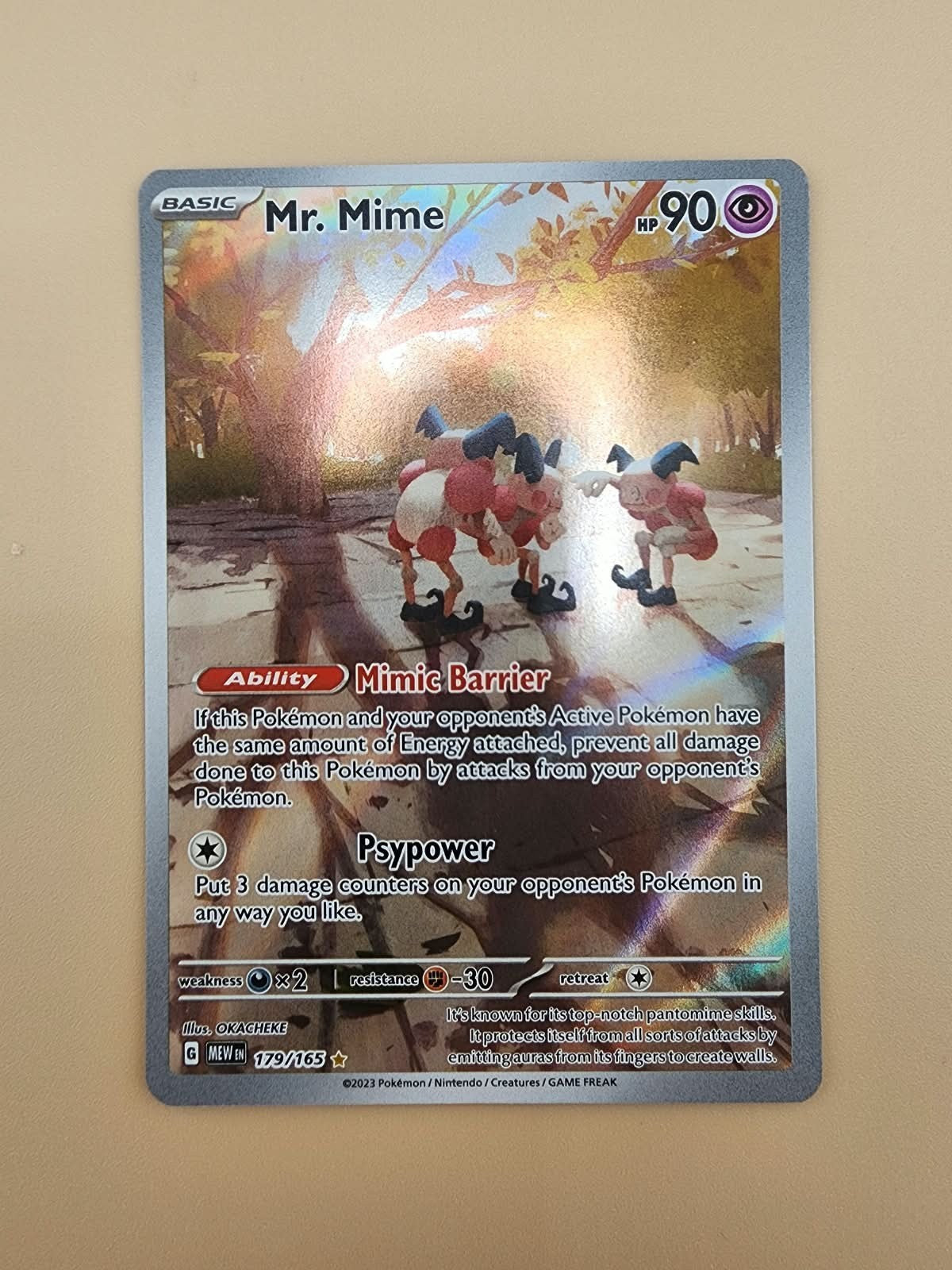 Mr. Mime 179/165 Sv: Scarlet & Violet 151 Holo Near Mint NM
