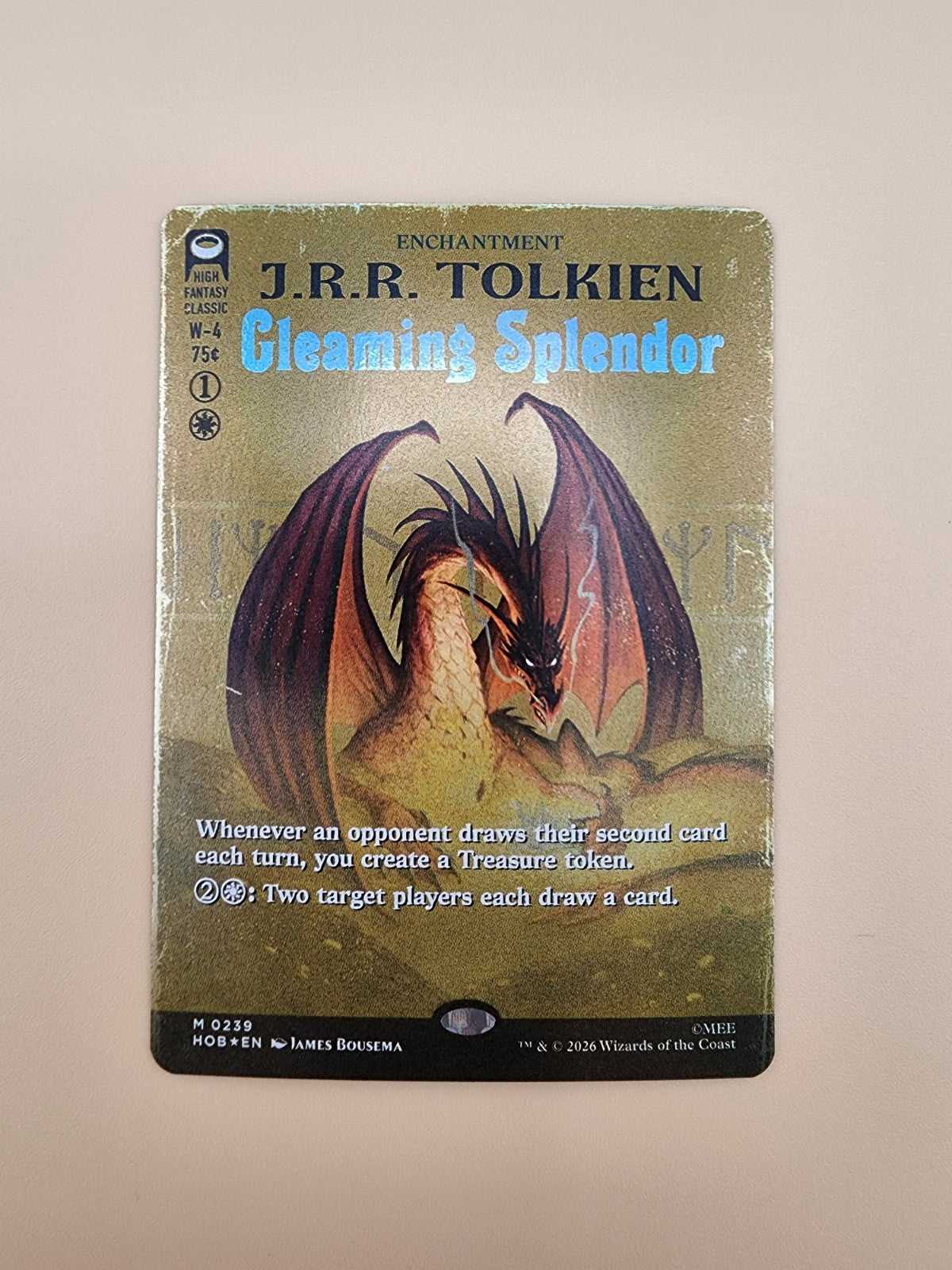 HOB 0239 - Gleaming Splendor - Book Cover - Foil - The Hobbit MTG