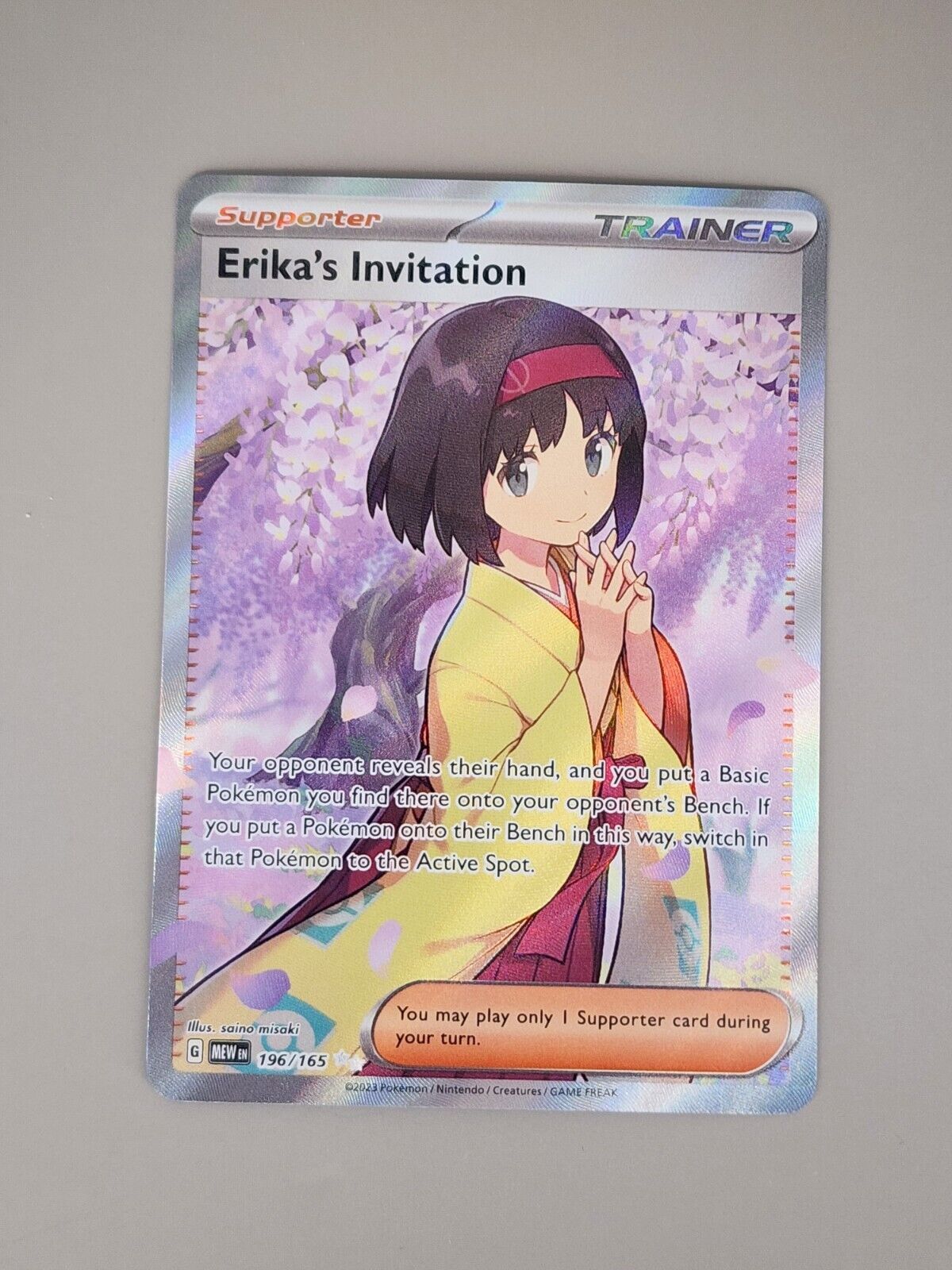 Erika's Invitation 196/165 Ultra Rare Pokémon 151 Scarlet & Violet English NM