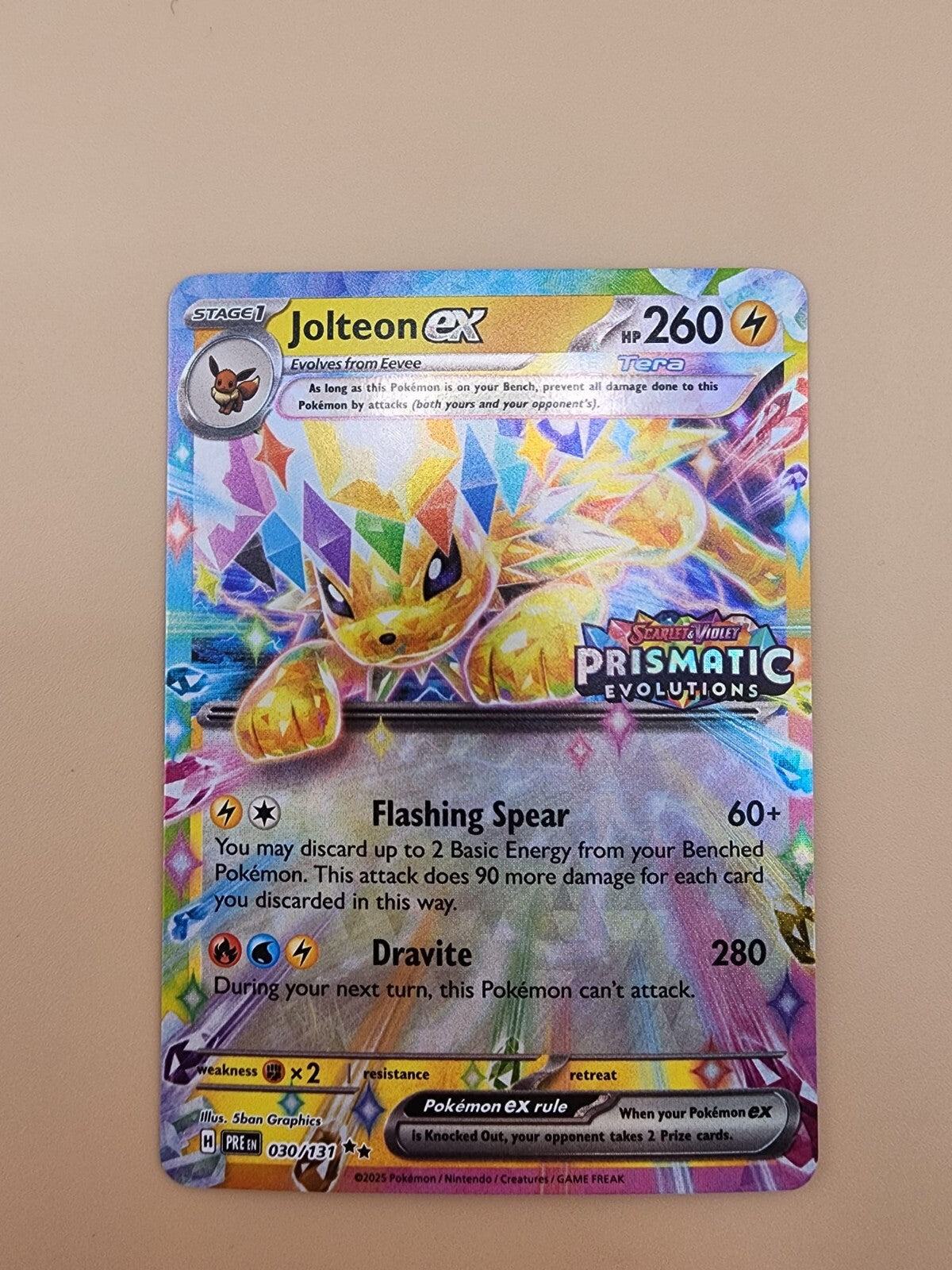 Jolteon ex 030/131 Prismatic Evolutions Holo STAMPED Near Mint (NM)