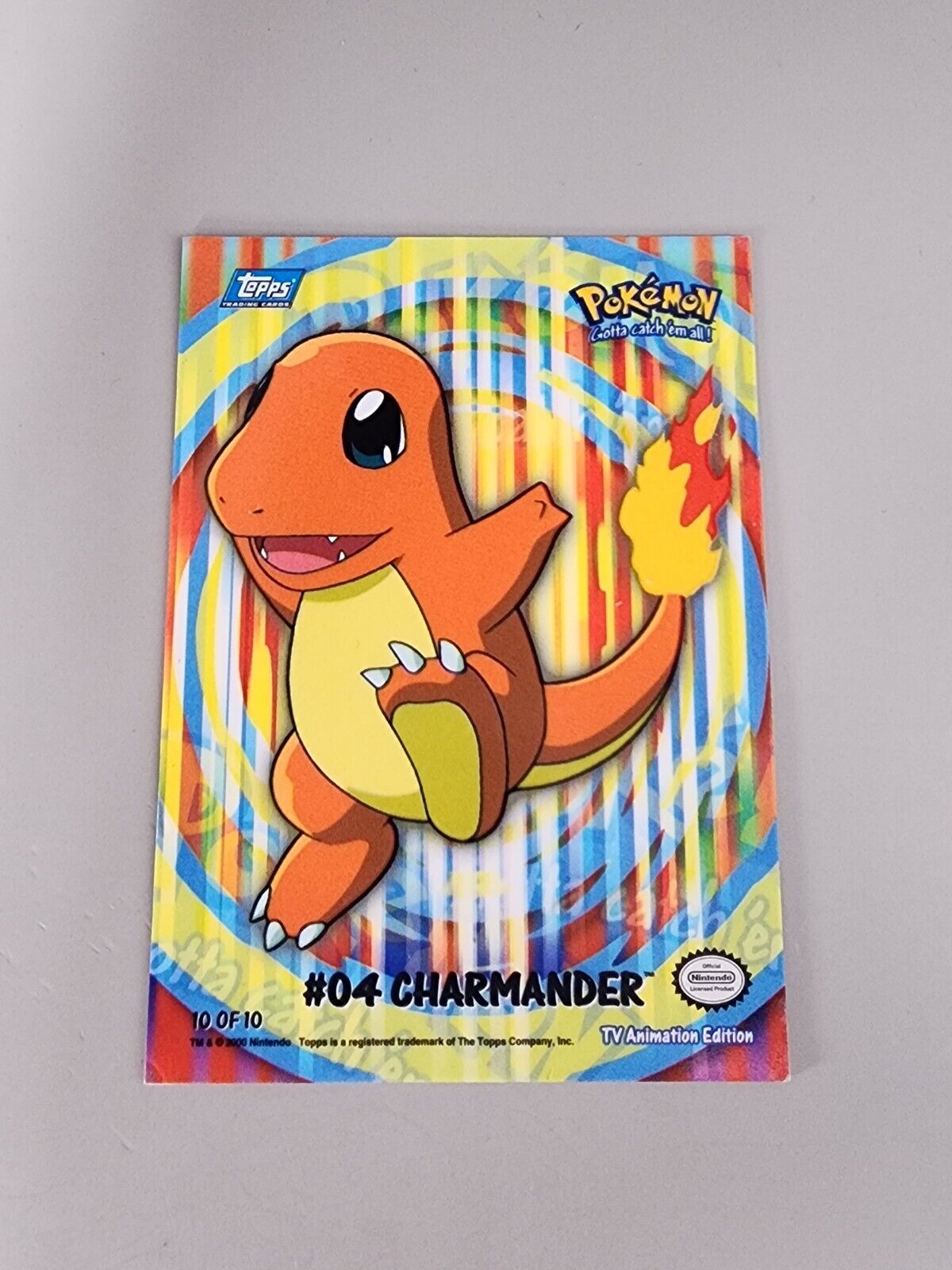 2000 Topps Pokemon TV Animation Series #04 Charmander 10 Of 10