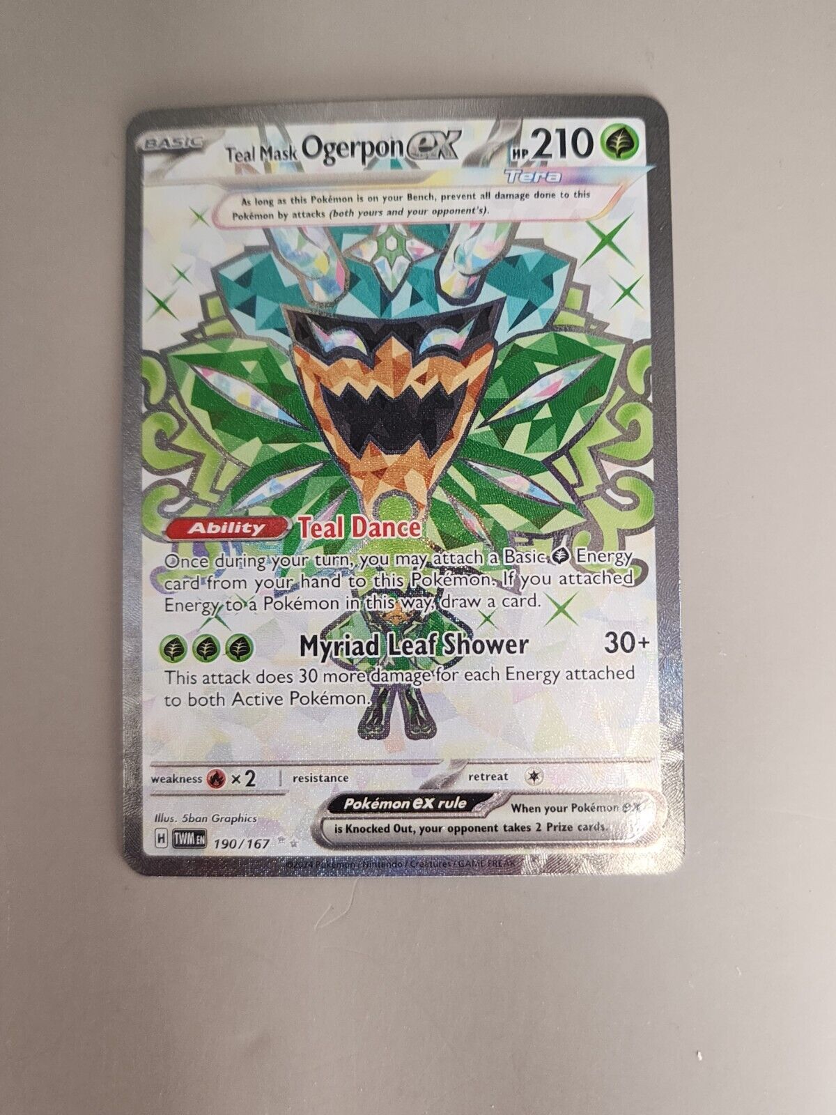 Teal Mask Ogerpon ex 190/167 Sv06: Twilight Masquerade Holo