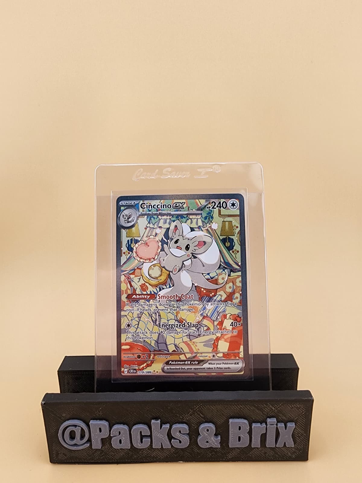Cinccino ex 119/086 Me04: Chaos Rising Holo Near Mint (NM)