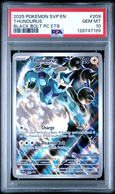 Thundurus Promo 209 Pokemon Center Stamp Sv: Scarlet & Violet PSA 10