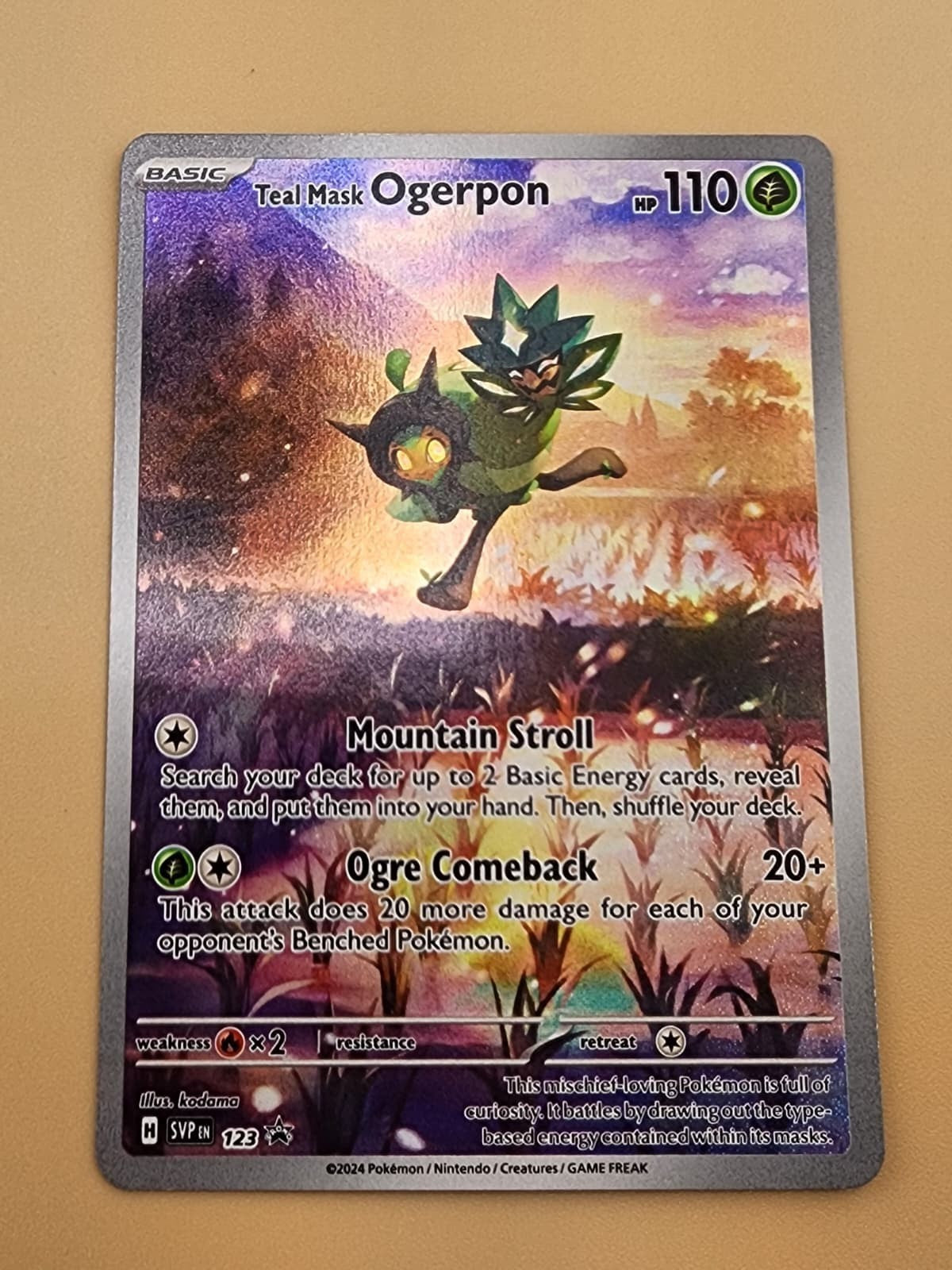 Teal Mask Ogerpon - 123 (Pokemon Center Exclusive) 123 Near Mint NM