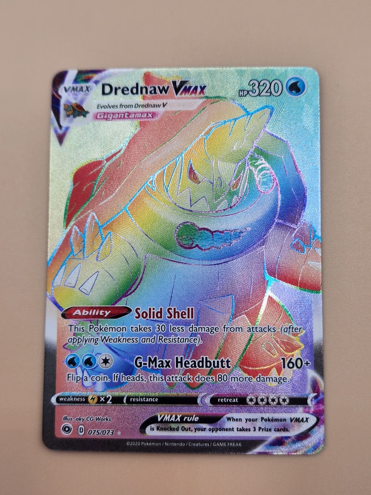 Drednaw VMAX (Secret) 75/73 Champions Path Holo Near Mint (NM)