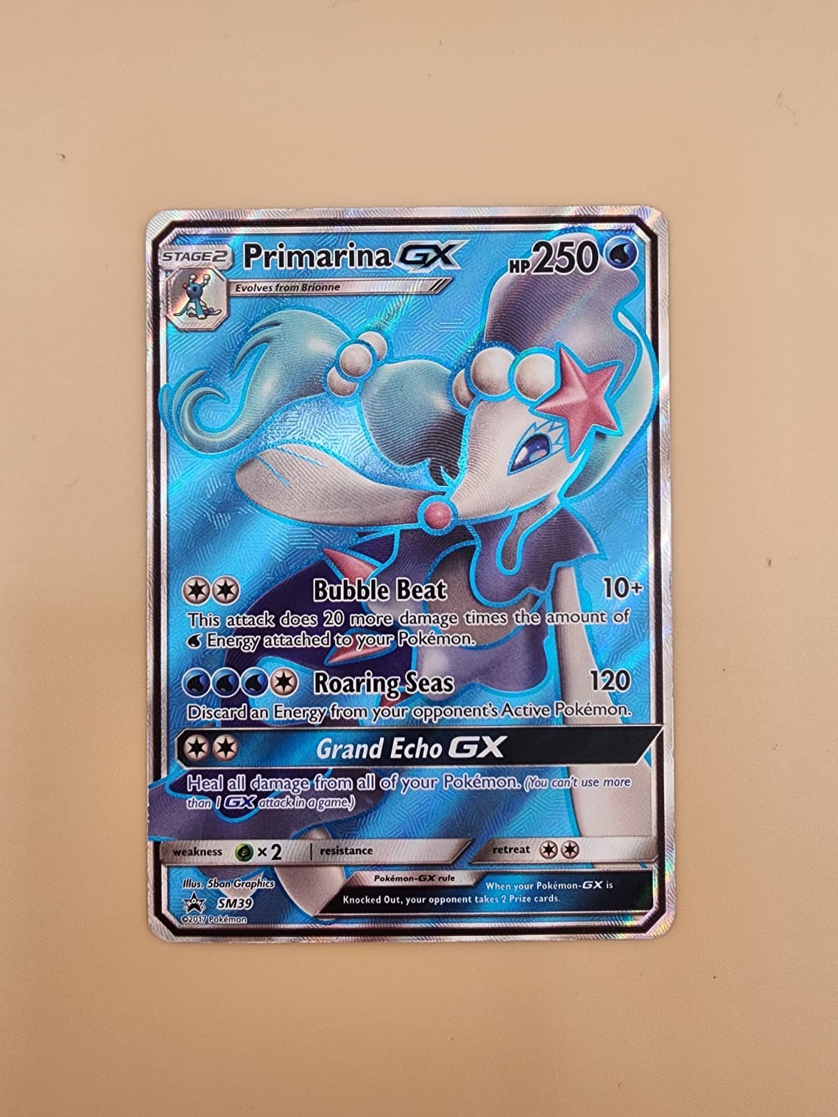 Primarina GX SM39 Sm Holo Heavily PLayed (HP)