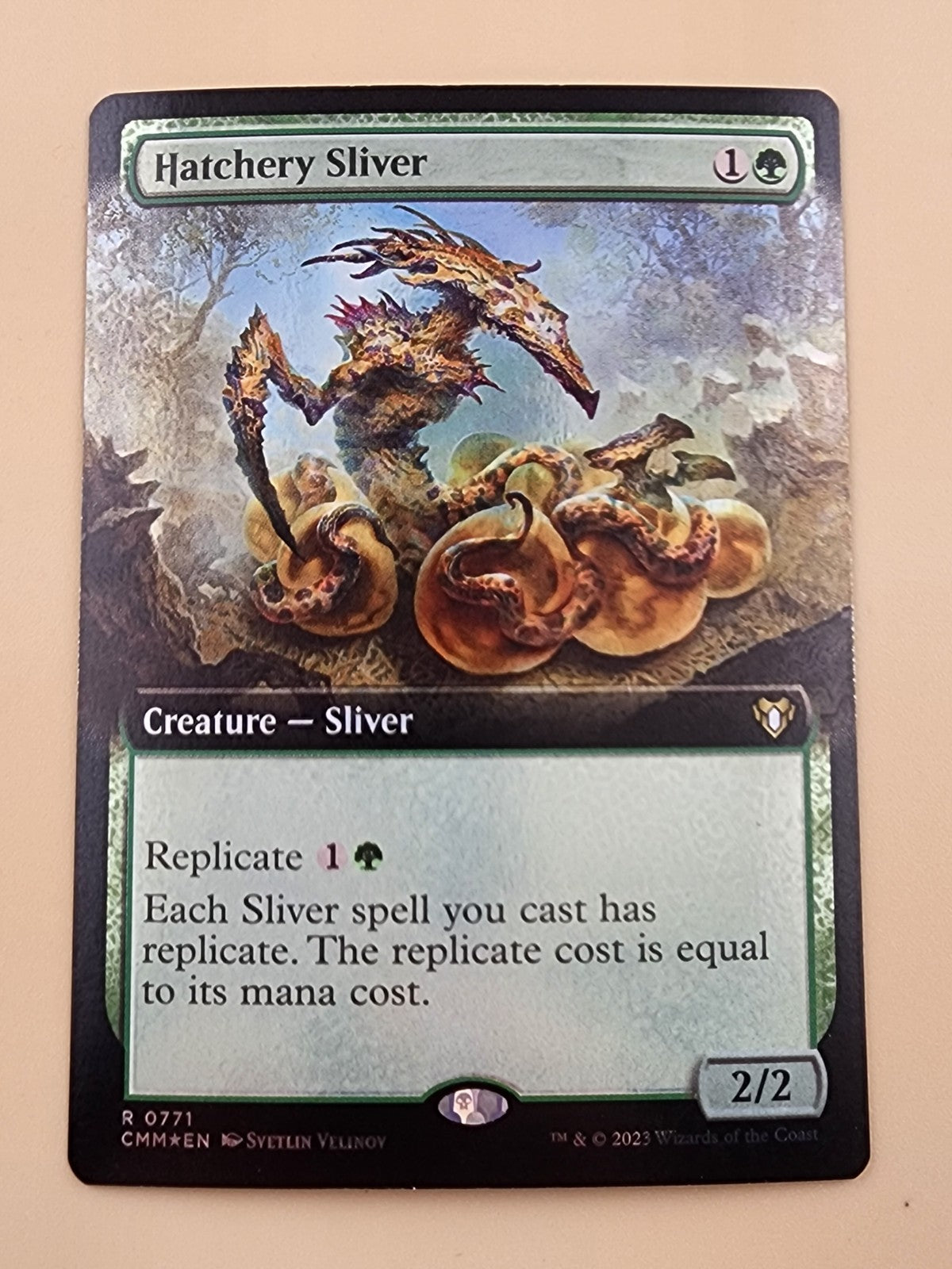 Hatchery Sliver (Extended Art) Commander Masters Regular