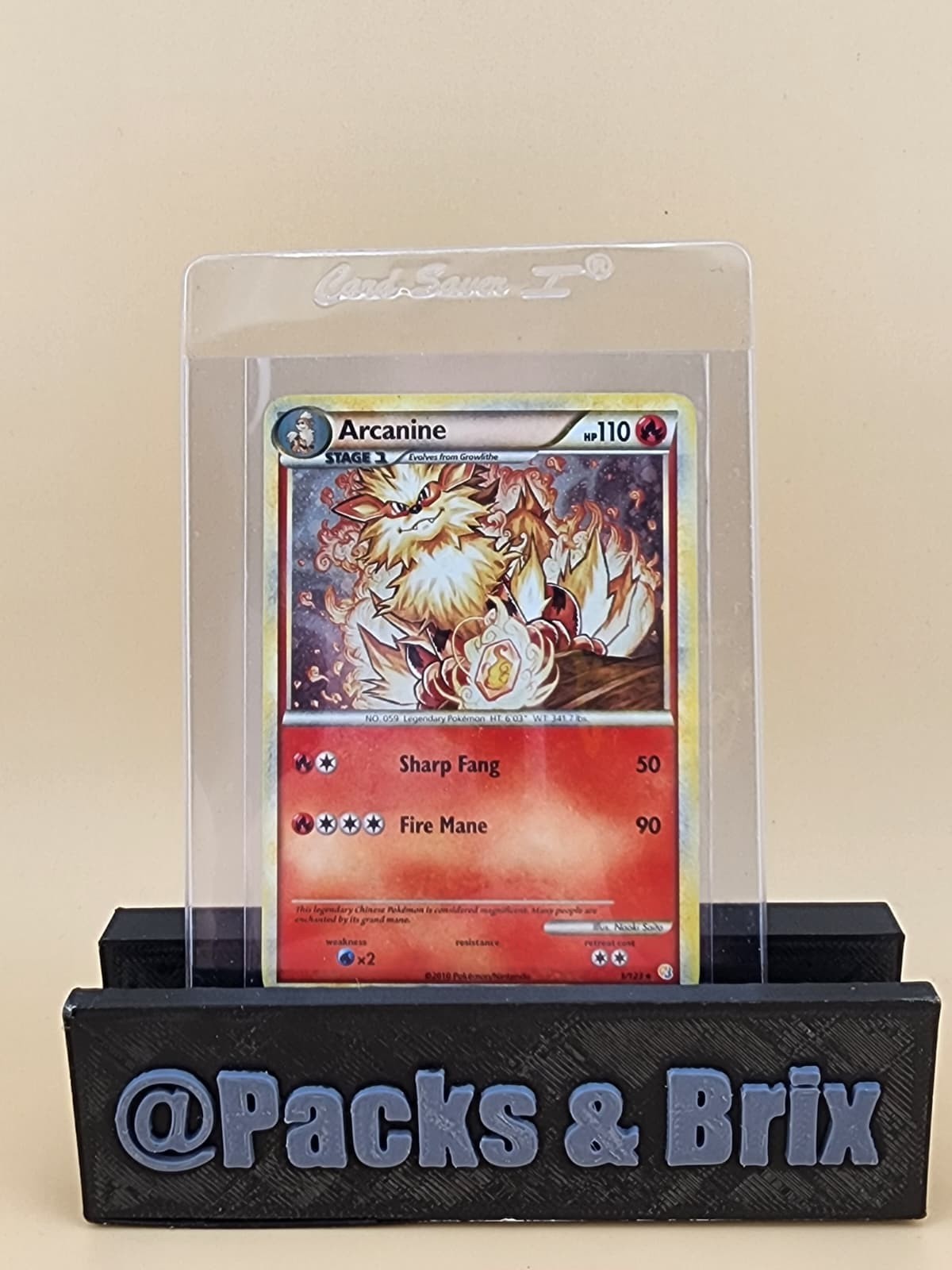 Pokemon TCG Arcanine 1/123 Heavily Played (HP)
