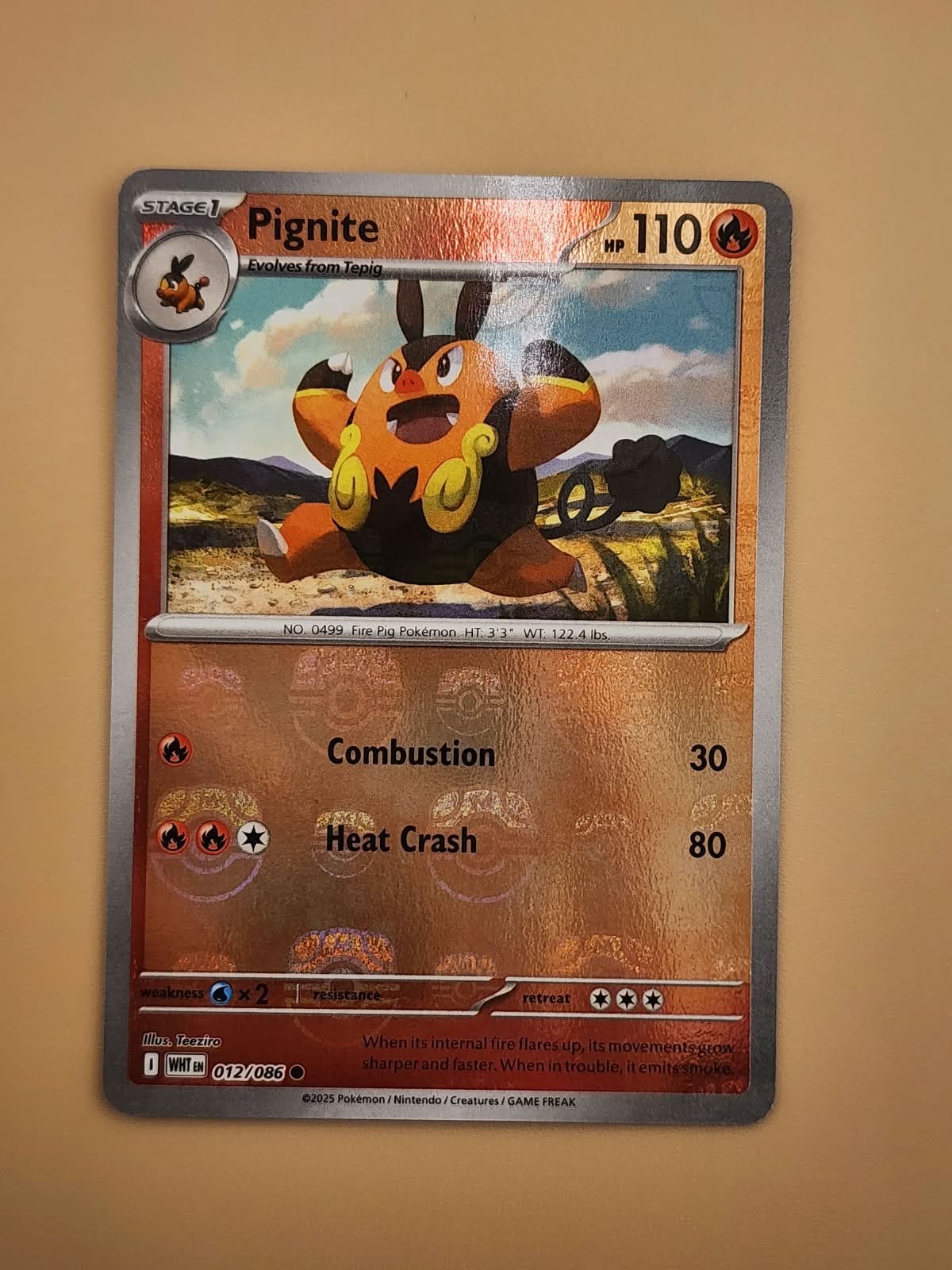 Pignite 012/086 Sv: White Flare Master Ball Holo Near Mint NM