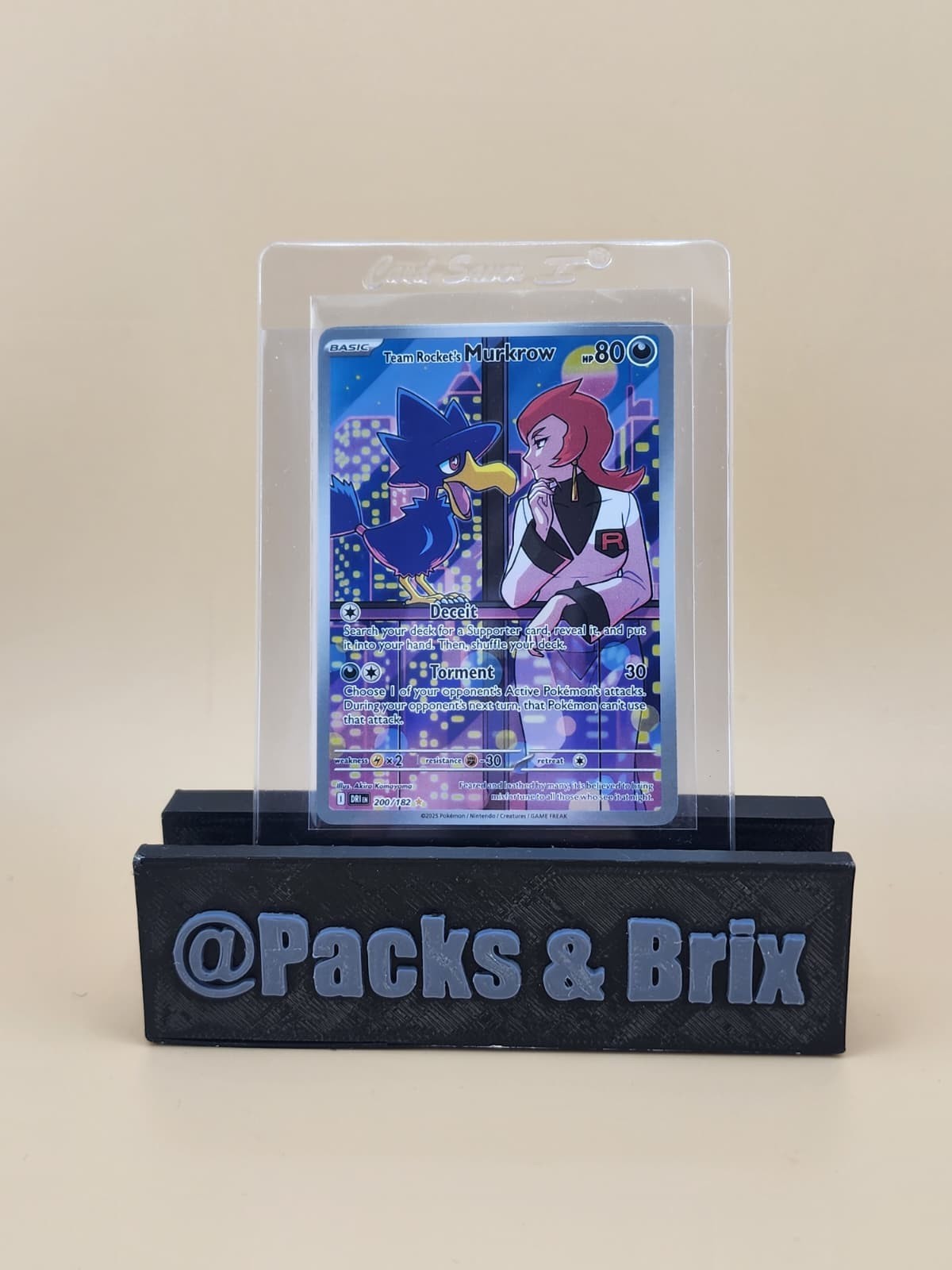 Team Rocket's Murkrow 200/182 Sv10: Destined Rivals Holo Near Mint (NM)