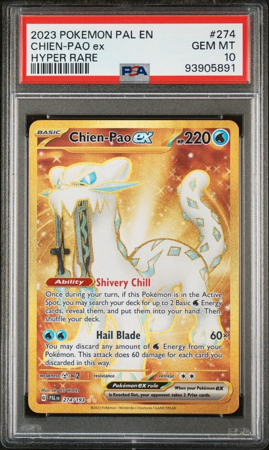 Pokemon Chien-Pao Ex #274 Paldea Evolved Hyper Rare PSA 10 Gem Mint