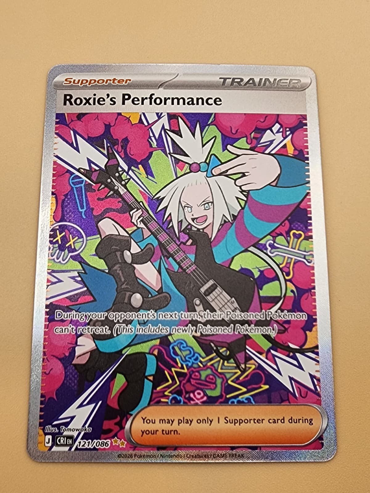 Roxie's Performance 121/086 Me04: Chaos Rising Holo Near Mint NM