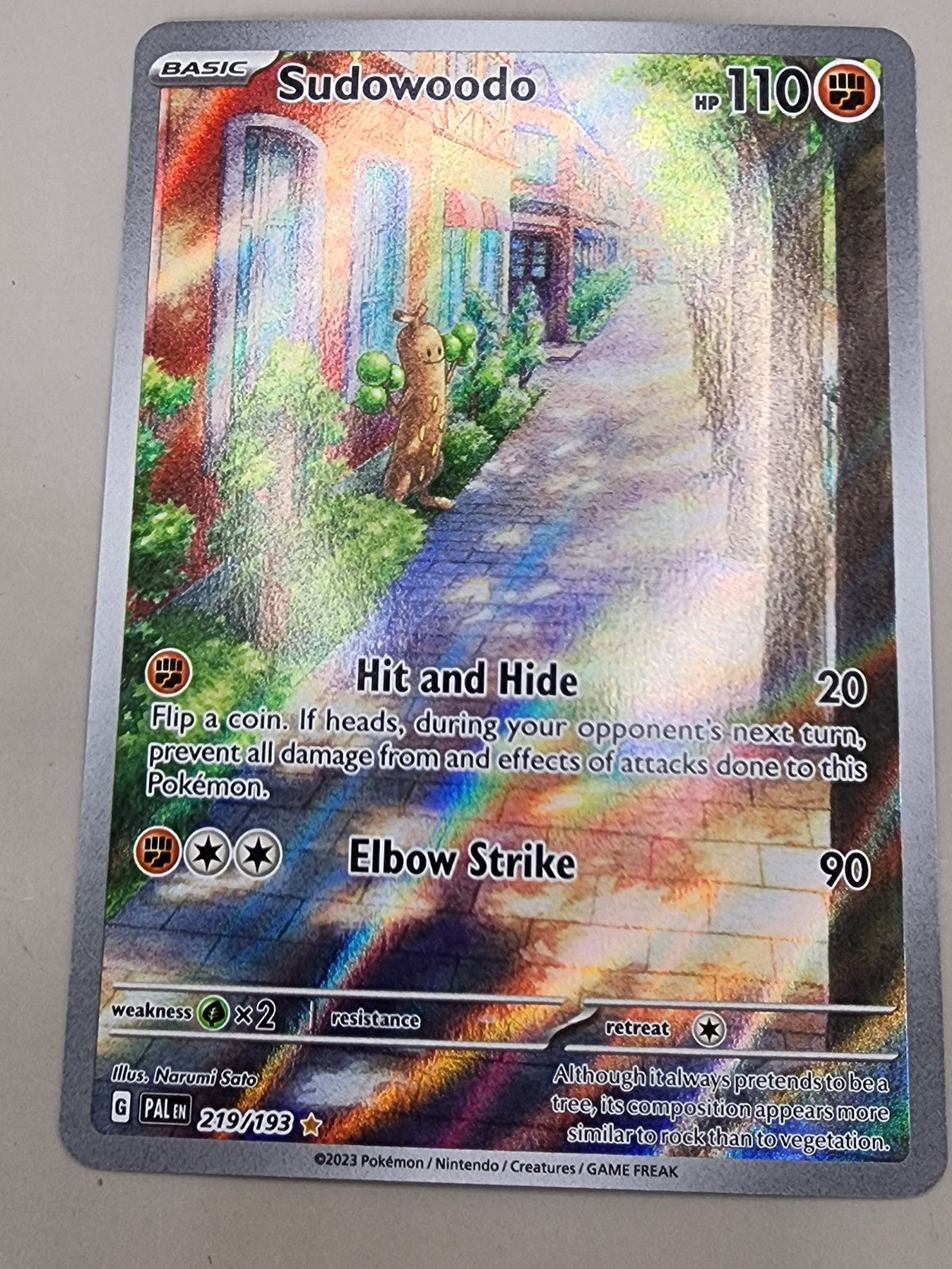 Sudowoodo 219/193 Paldea Evolved Holo