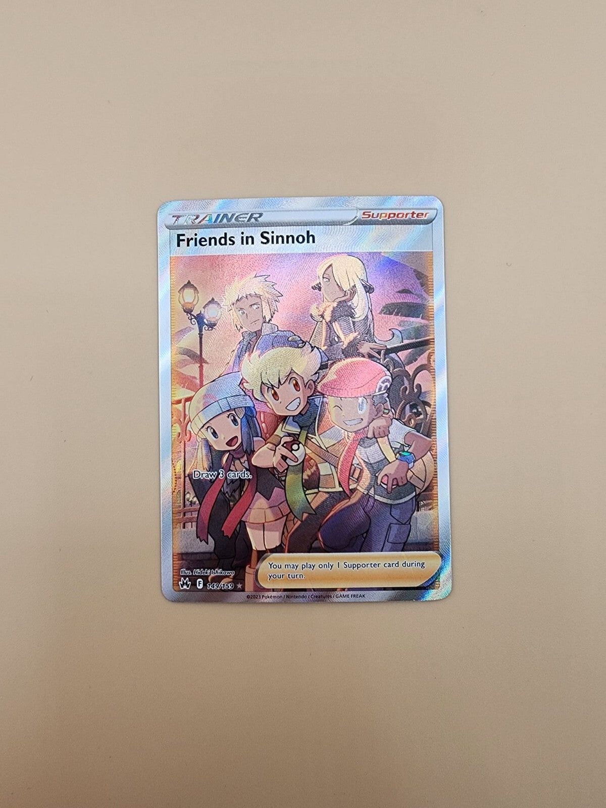 Friends in Sinnoh (Full Art) 149/159 Crown Zenith Holo Near Mint (NM)