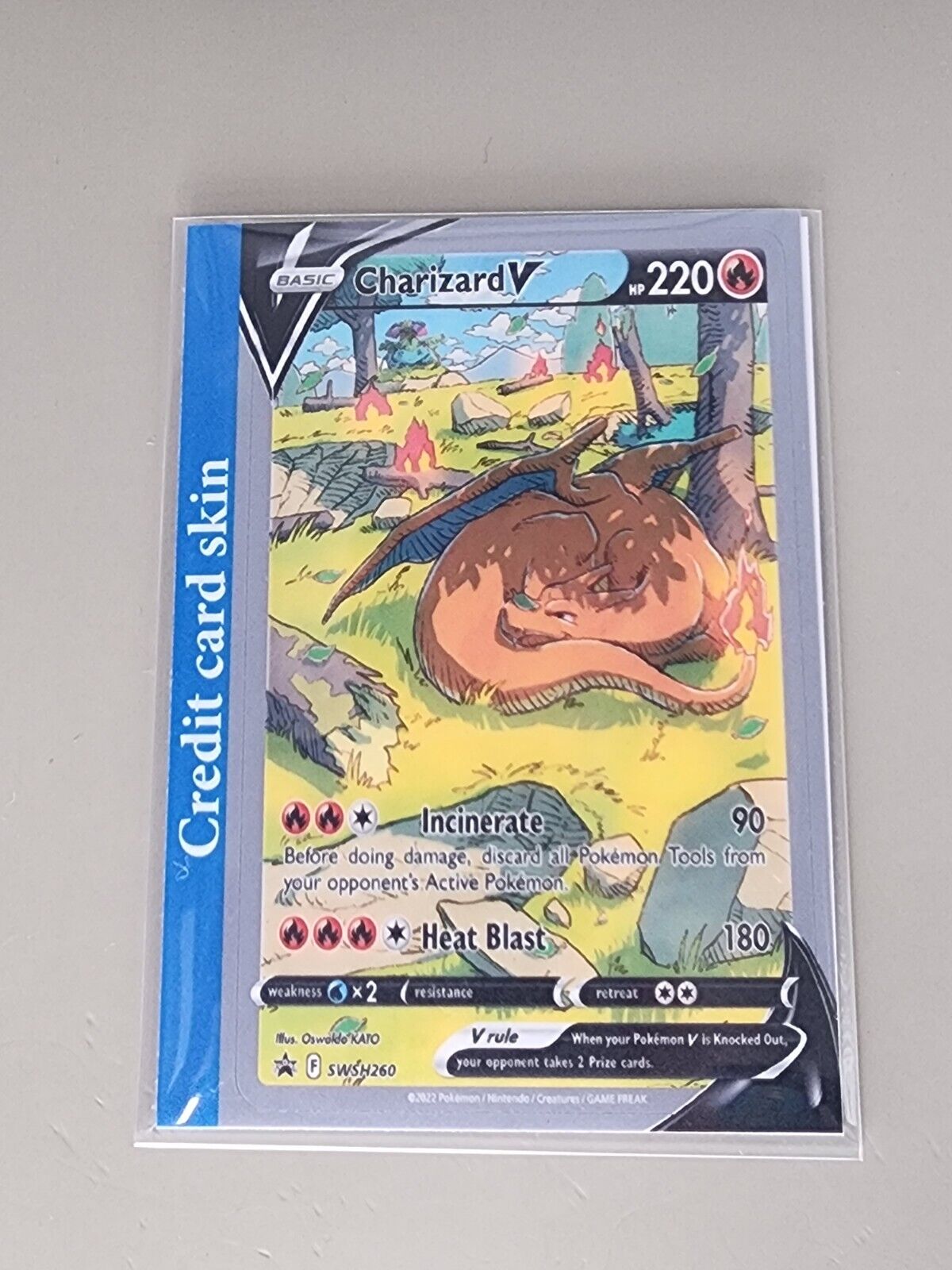 CREDIT CARD SKIN - Charizard V SWSH260