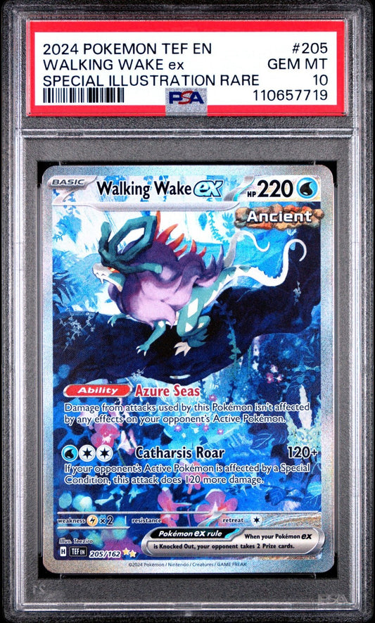 PSA 10 GEM MINT Walking Wake EX 205/162 Special Illustration Temporal Forces