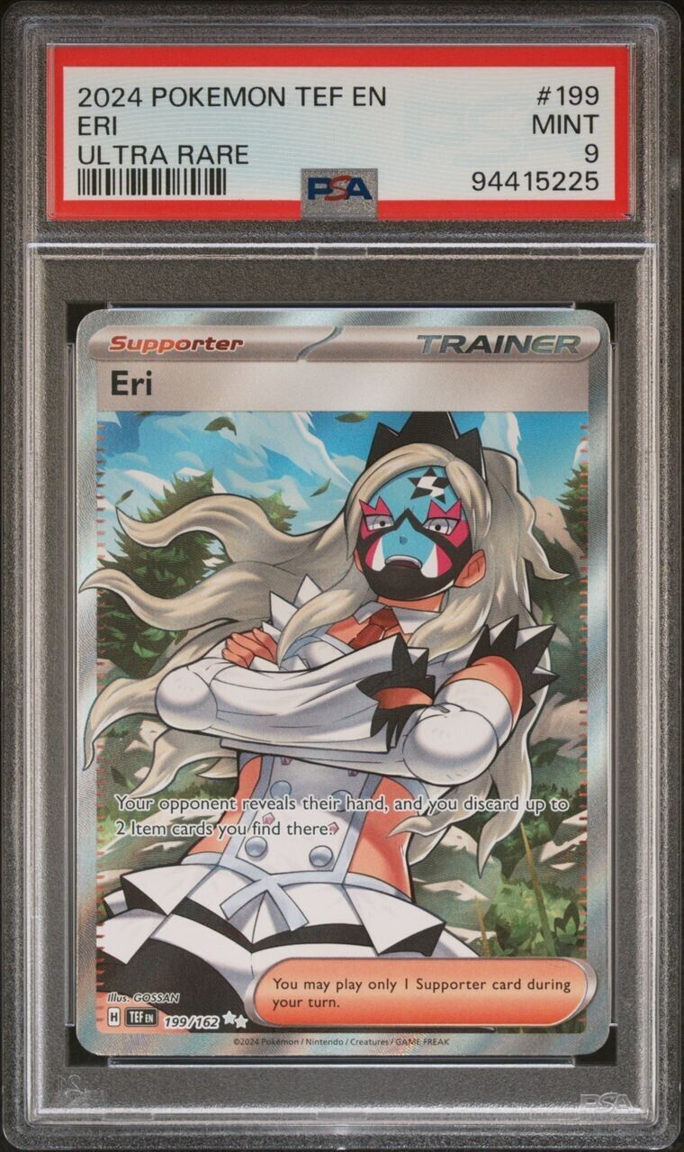 Eri 199/162 PSA 9 Ultra Rare Pokemon TCG Scarlet & Violet:Temporal Forces - Mint