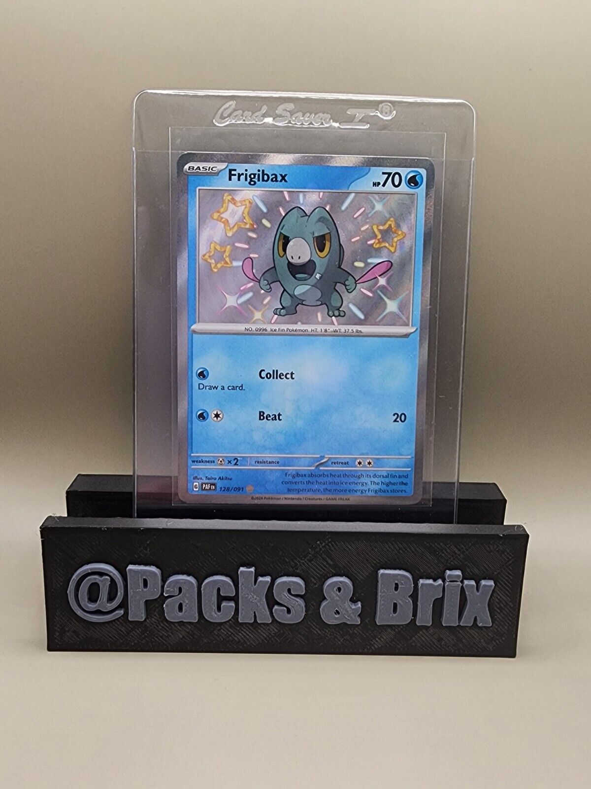 Pokémon TCG Frigibax Scarlet & Violet: Paldean Fates 128/091 Holo Shiny Rare