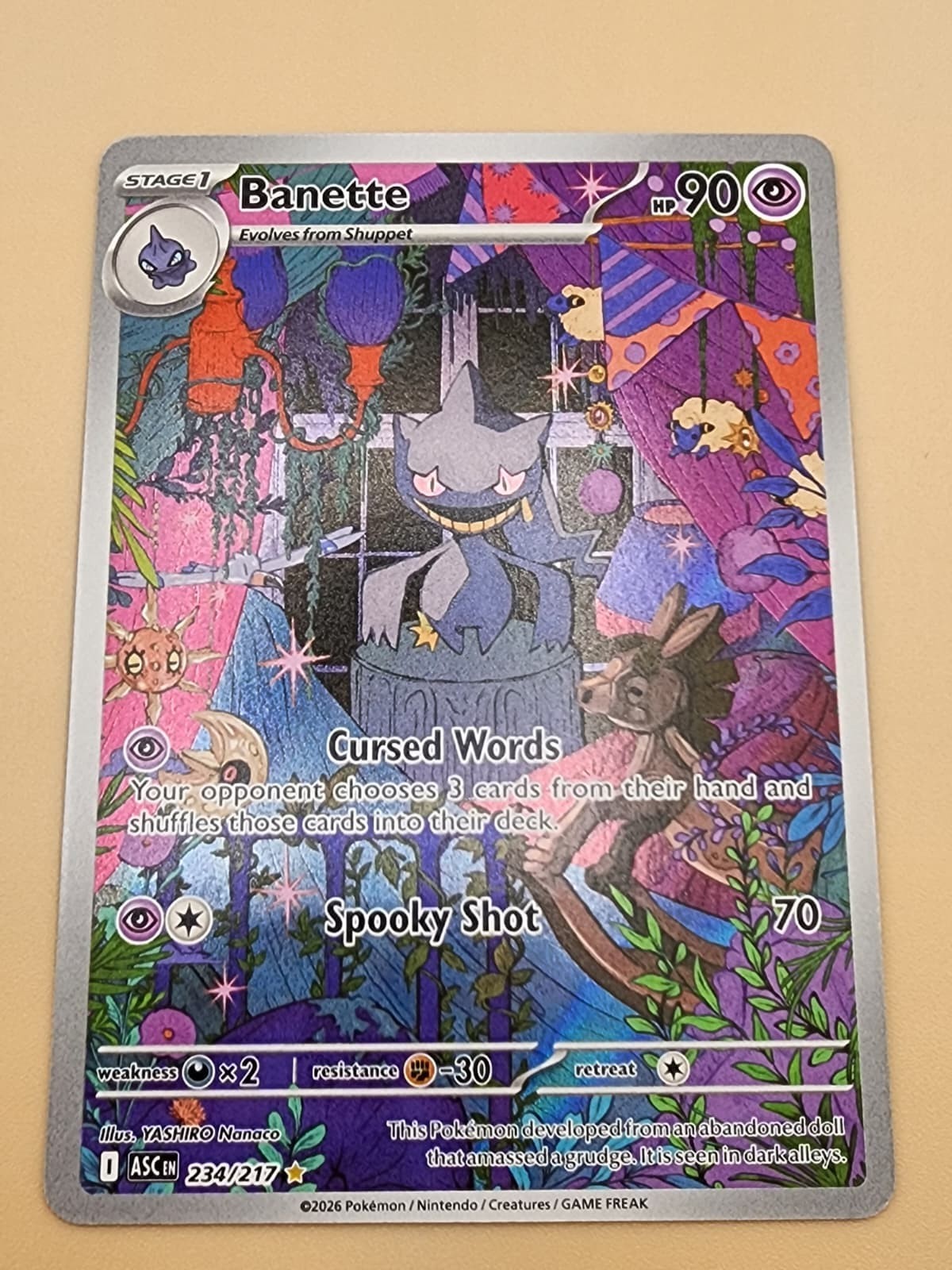 Banette 234/217 Me: Ascended Heroes Holo Near MInt NM
