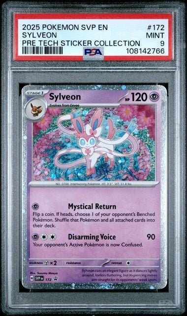 2025 POKEMON SVP EN-SV BLACK STAR PROMO #172 SYLVEON PSA 9