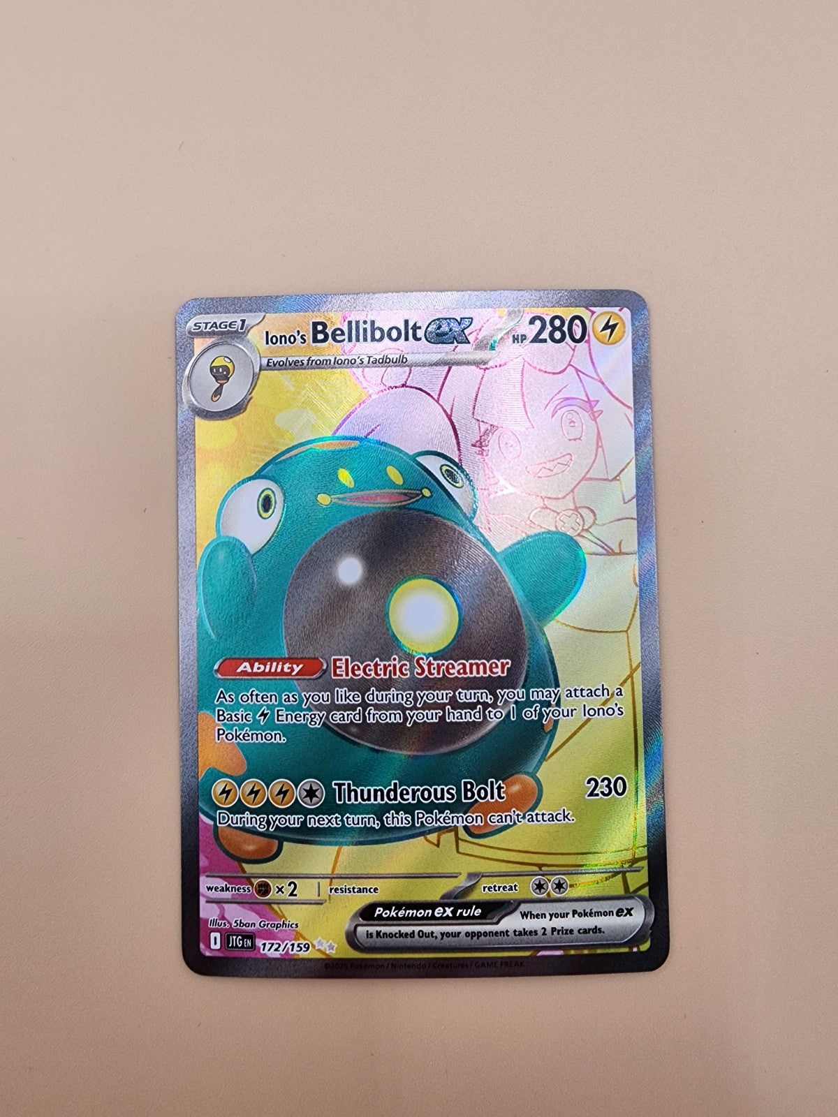 Iono's Bellibolt ex 172/159 Sv09: Journey Together Holo
