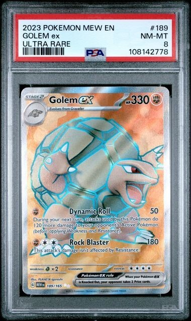 Golem Ex Mew En #189 PSA 8 NM-MT Scarlet & Violet