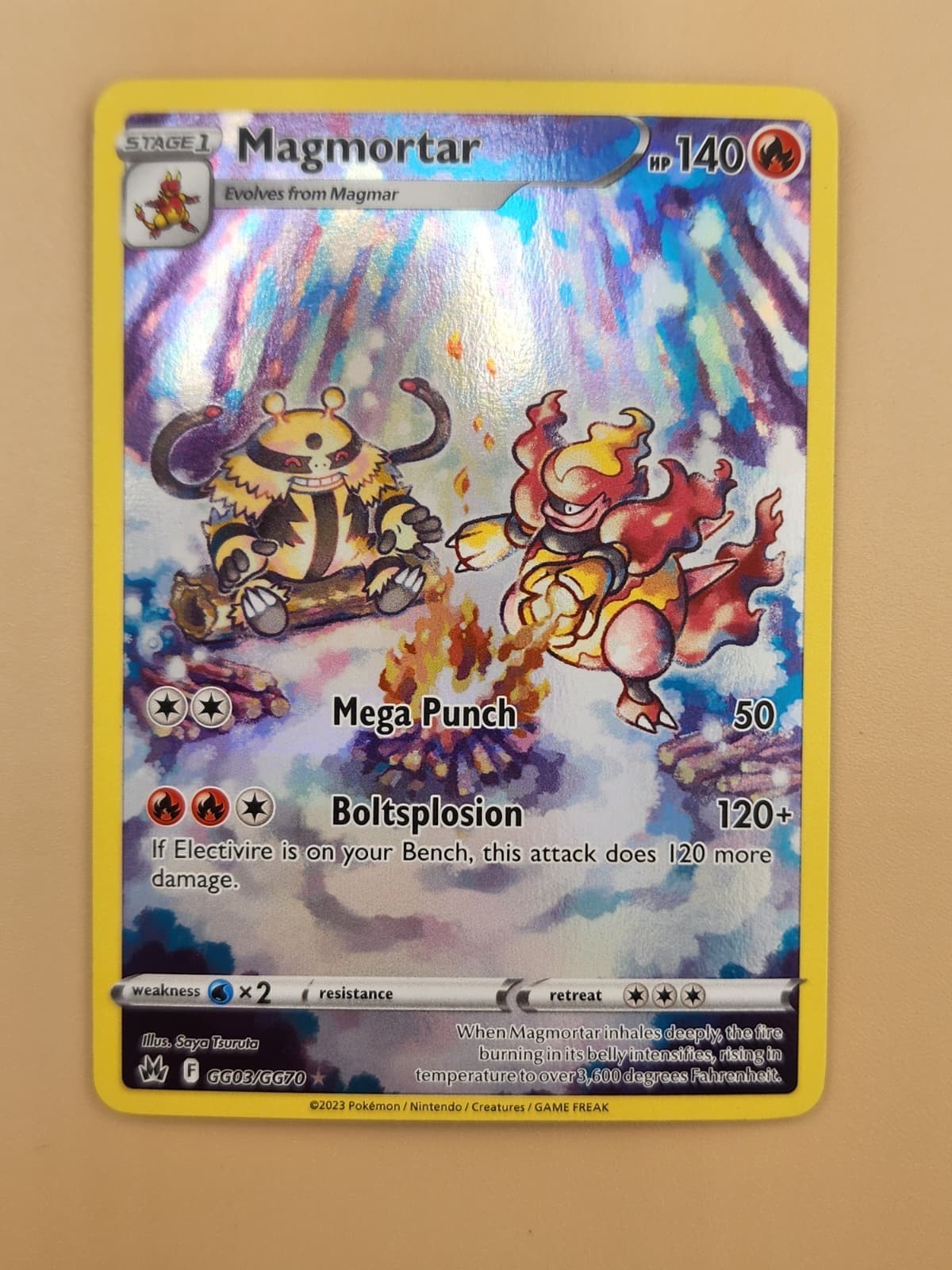 Magmortar GG03/GG70 SWSH: Crown Zenith: Galarian Gallery Holo Near Mint NM