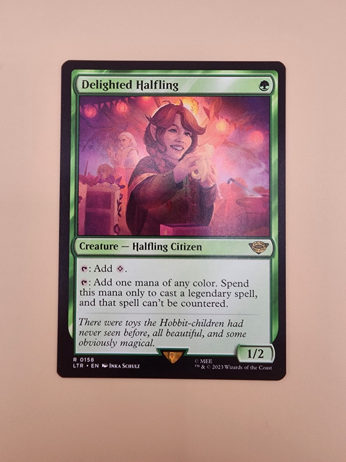 Wizards of the Coast MTG Delighted Halfling #0158 LTR Rare Regular NM