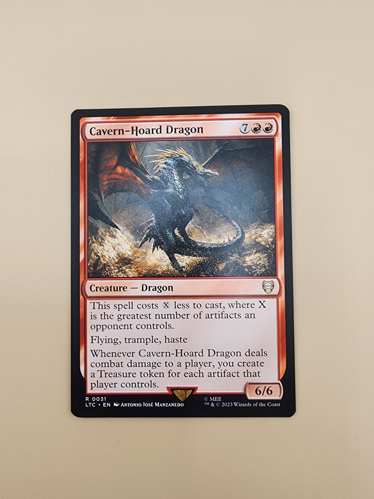 MTG Cavern-Hoard Dragon Cmd: Lord of the Rings (LTC) MTG NM