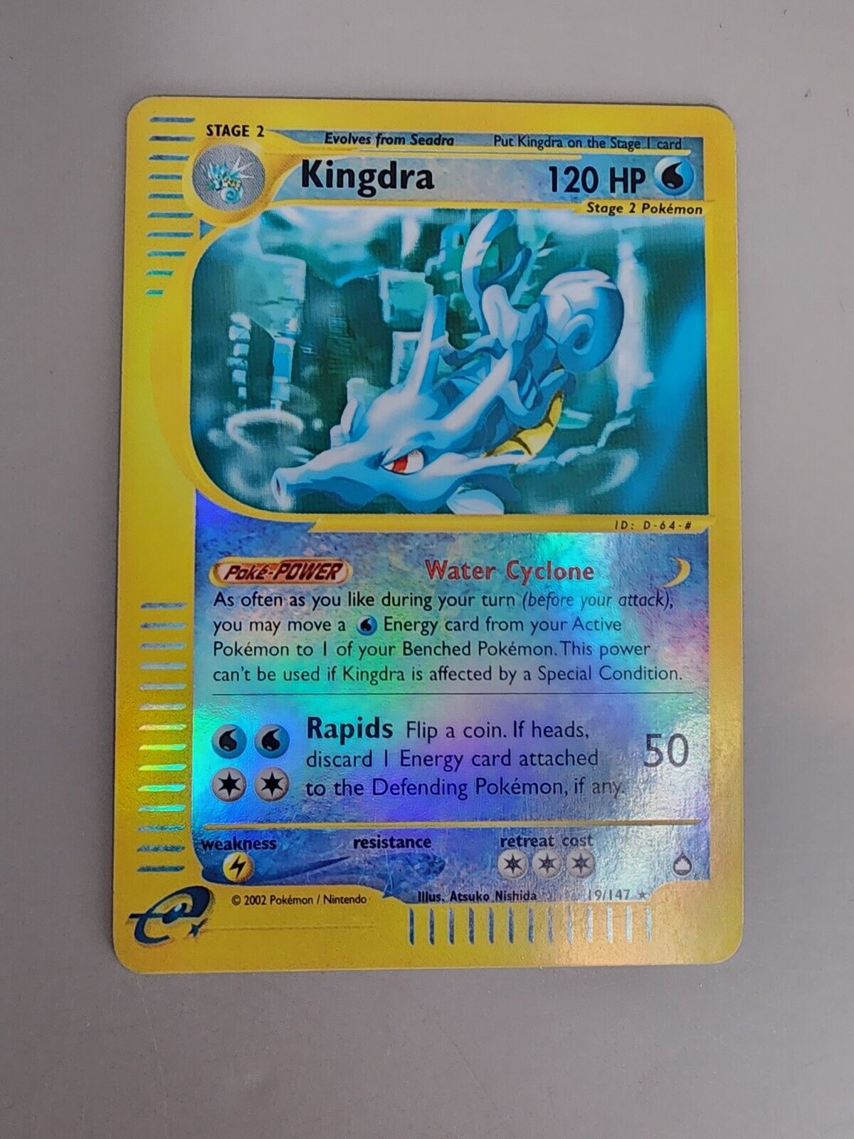 Kingdra 019/147 Aquapolis Reverse Holo HP+