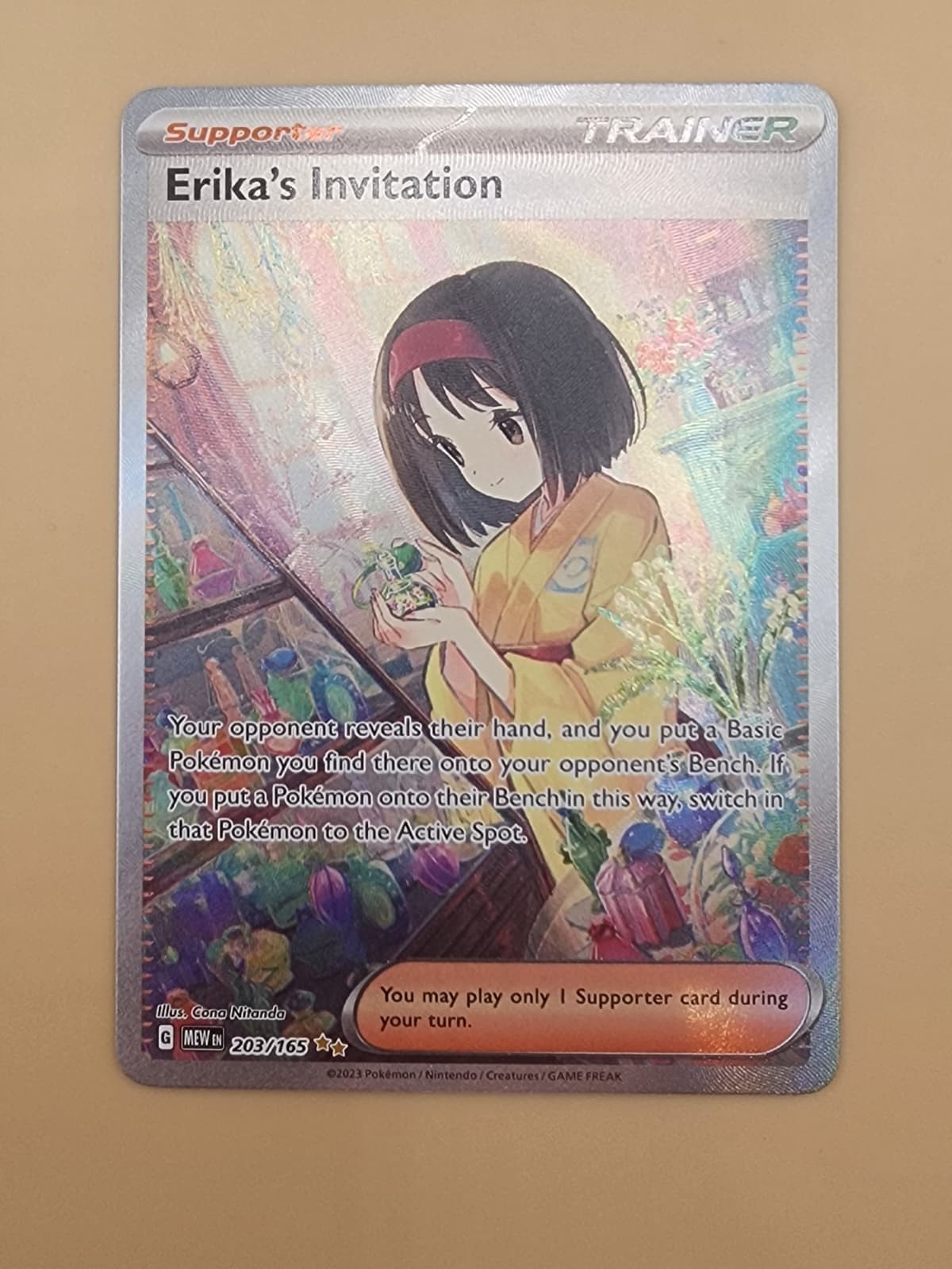Erika's Invitation 203/165 Sv: Scarlet & Violet 151 Holo Lightly Played (LP)