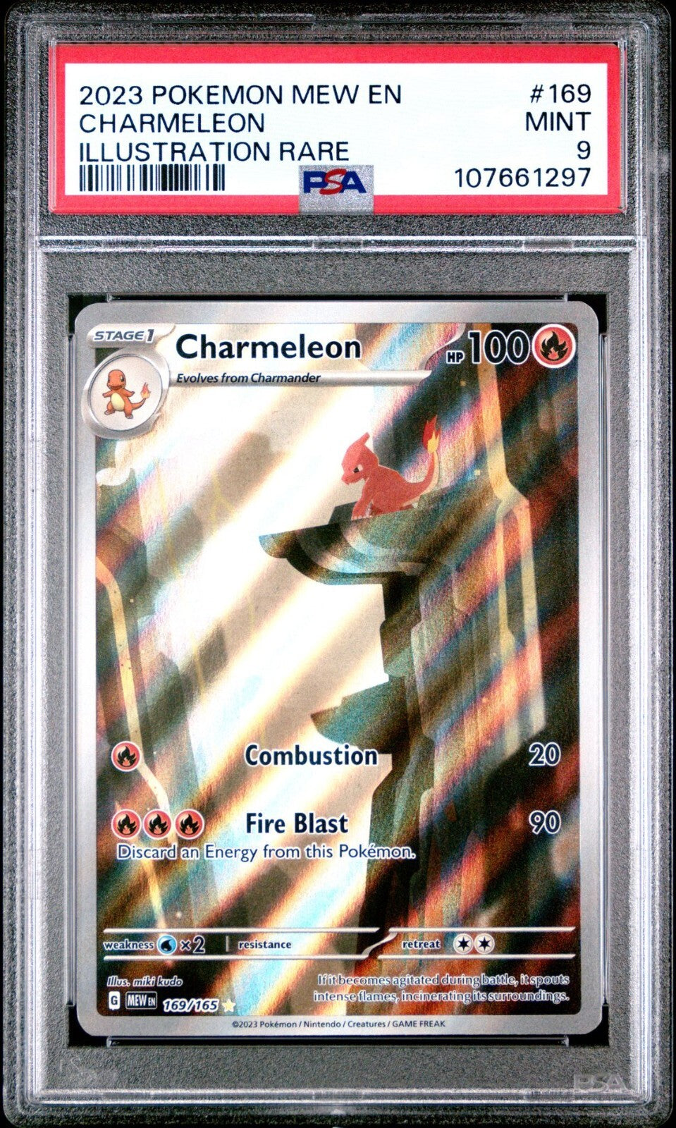 Charmeleon 169/165 Sv: Scarlet & Violet 151 Holo PSA 9