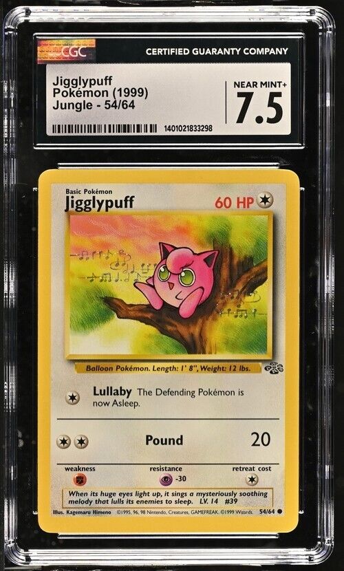 1999 Pokemon Jungle 1st Edition Jigglypuff 54/64 CGC 7.5 NM/Mint+