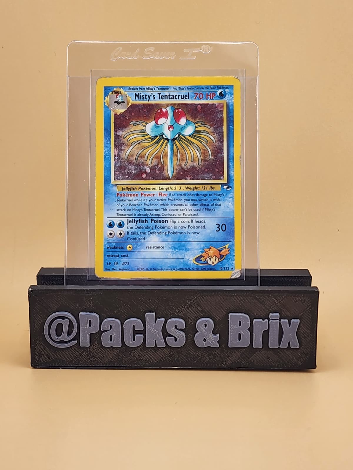 Misty's Tentacruel 010/132 Gym Heroes Holo Heavily Played Damage HP